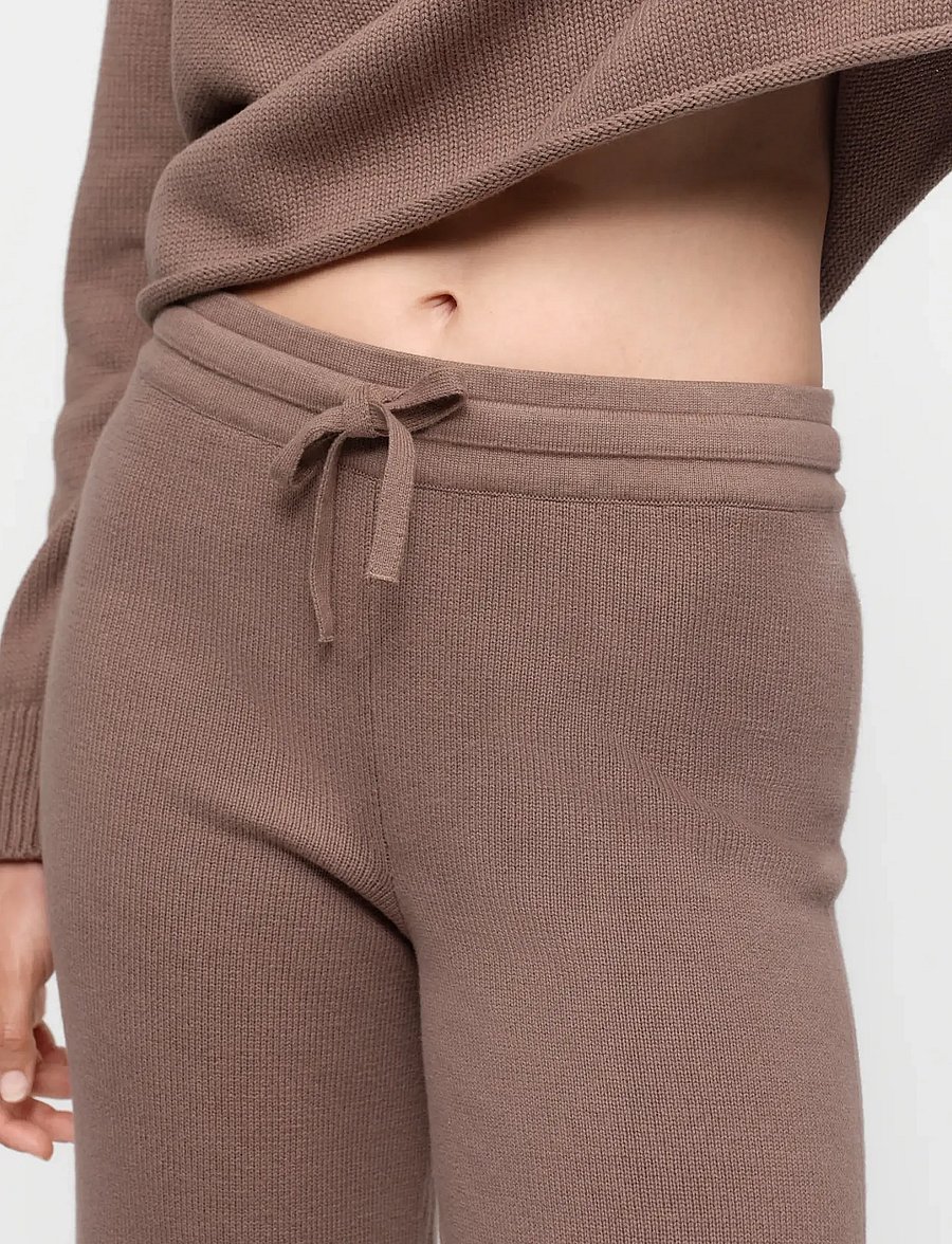 Organic Basics - True Knit Wide Leg Pants - pyjamahosen - shadow - 2