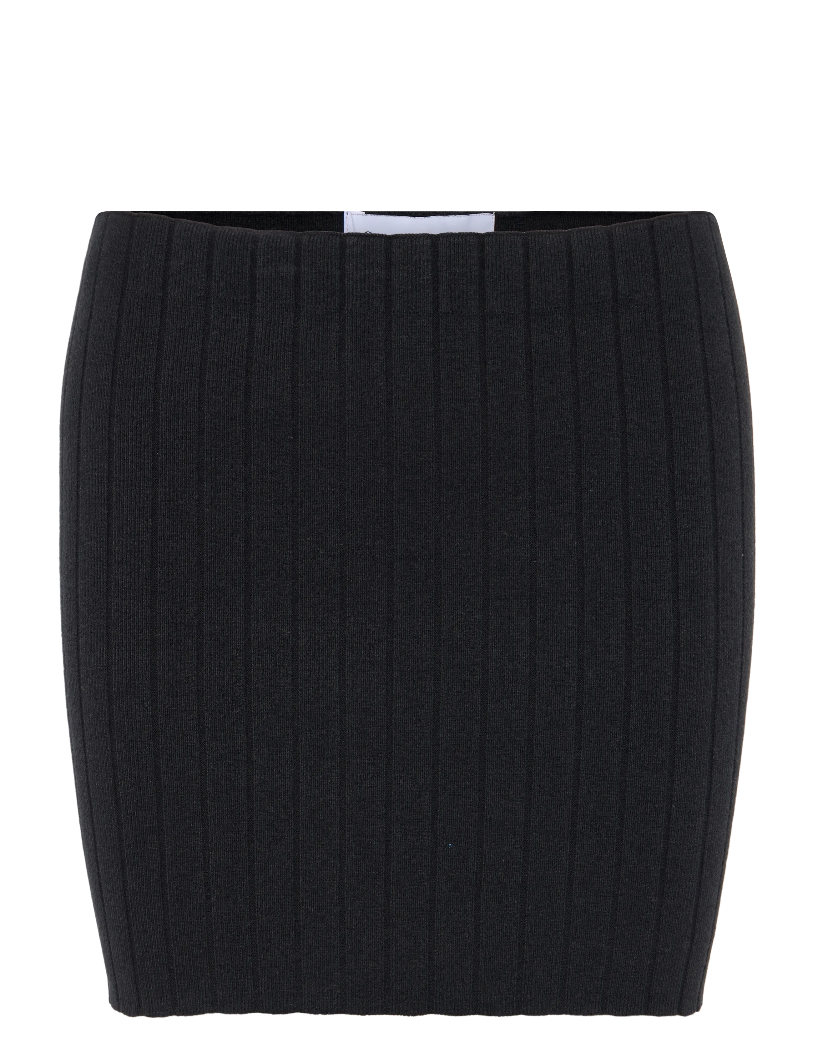 ORGANIC BASICS Soft Knit Rib Mini Rock Schwarz - L - Damen