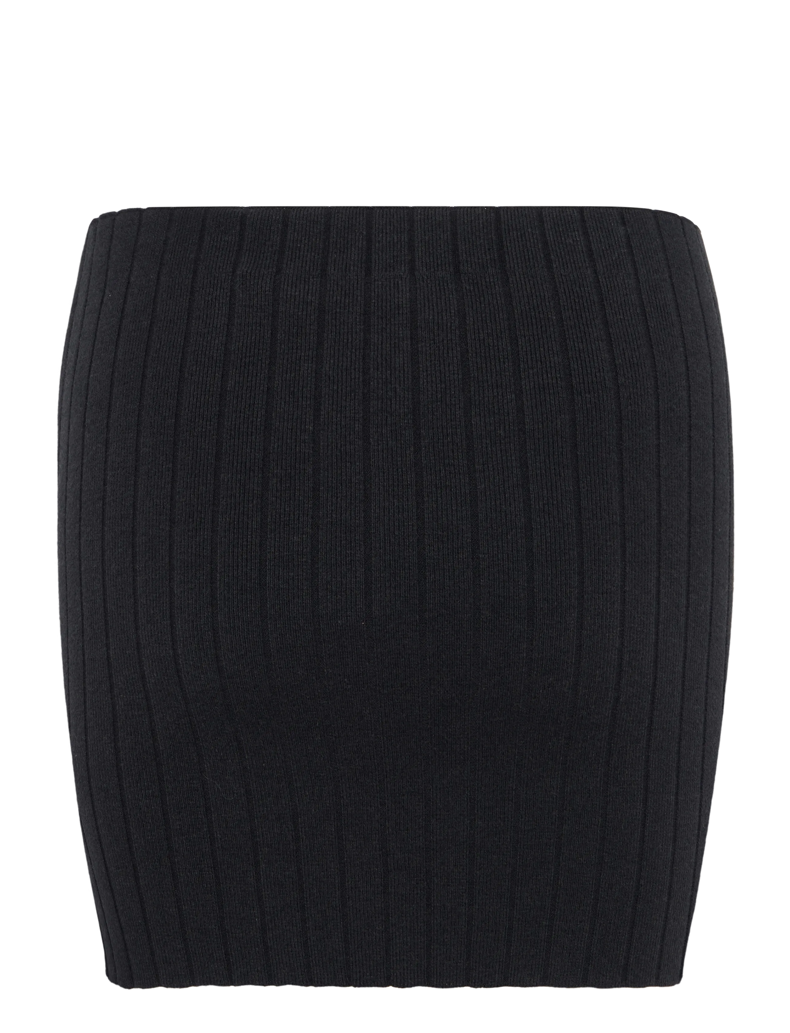 Organic Basics - Soft Knit Rib Mini Skirt - strikkede nederdele - black - 1