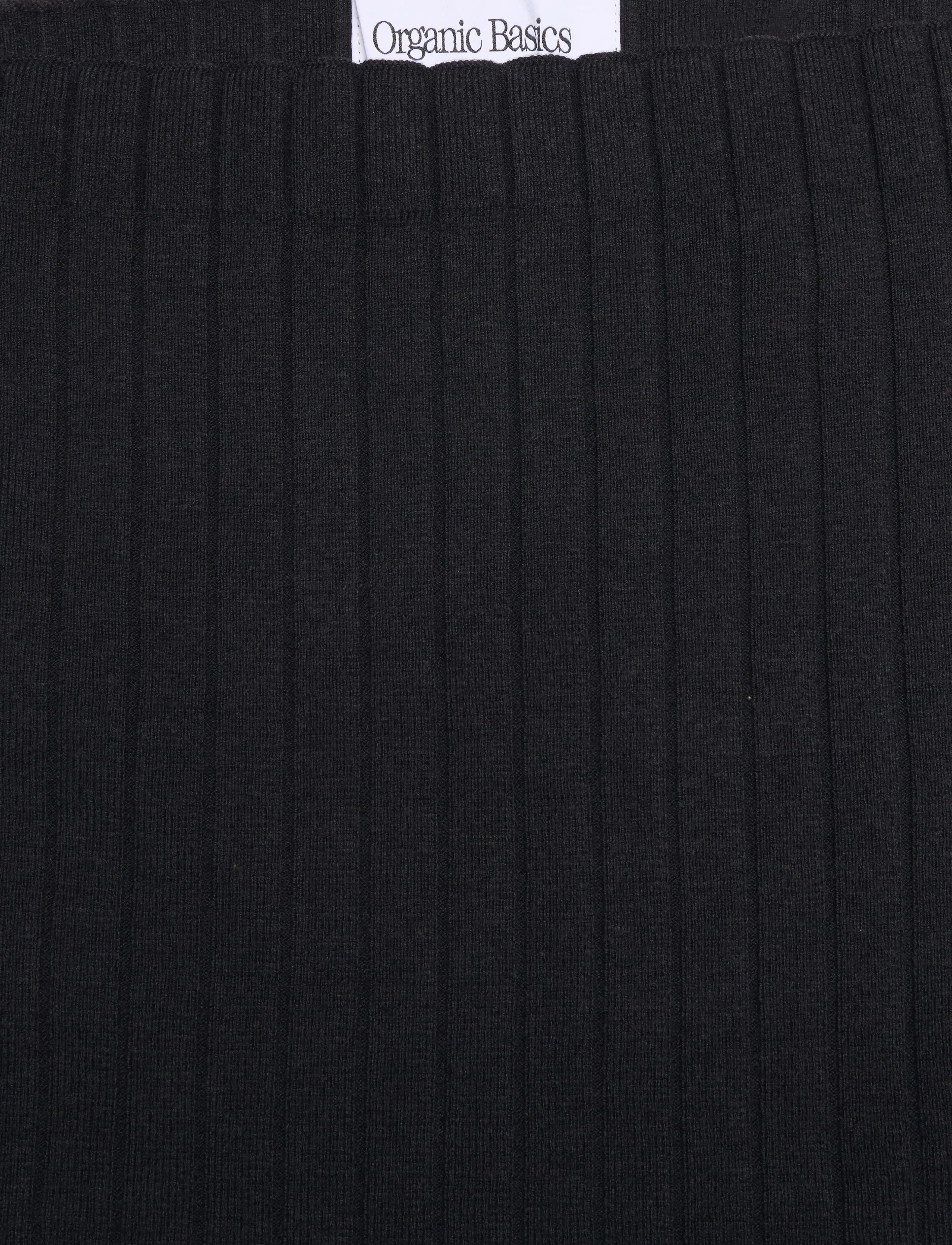 Organic Basics - Soft Knit Rib Mini Skirt - strikkede nederdele - black - 2