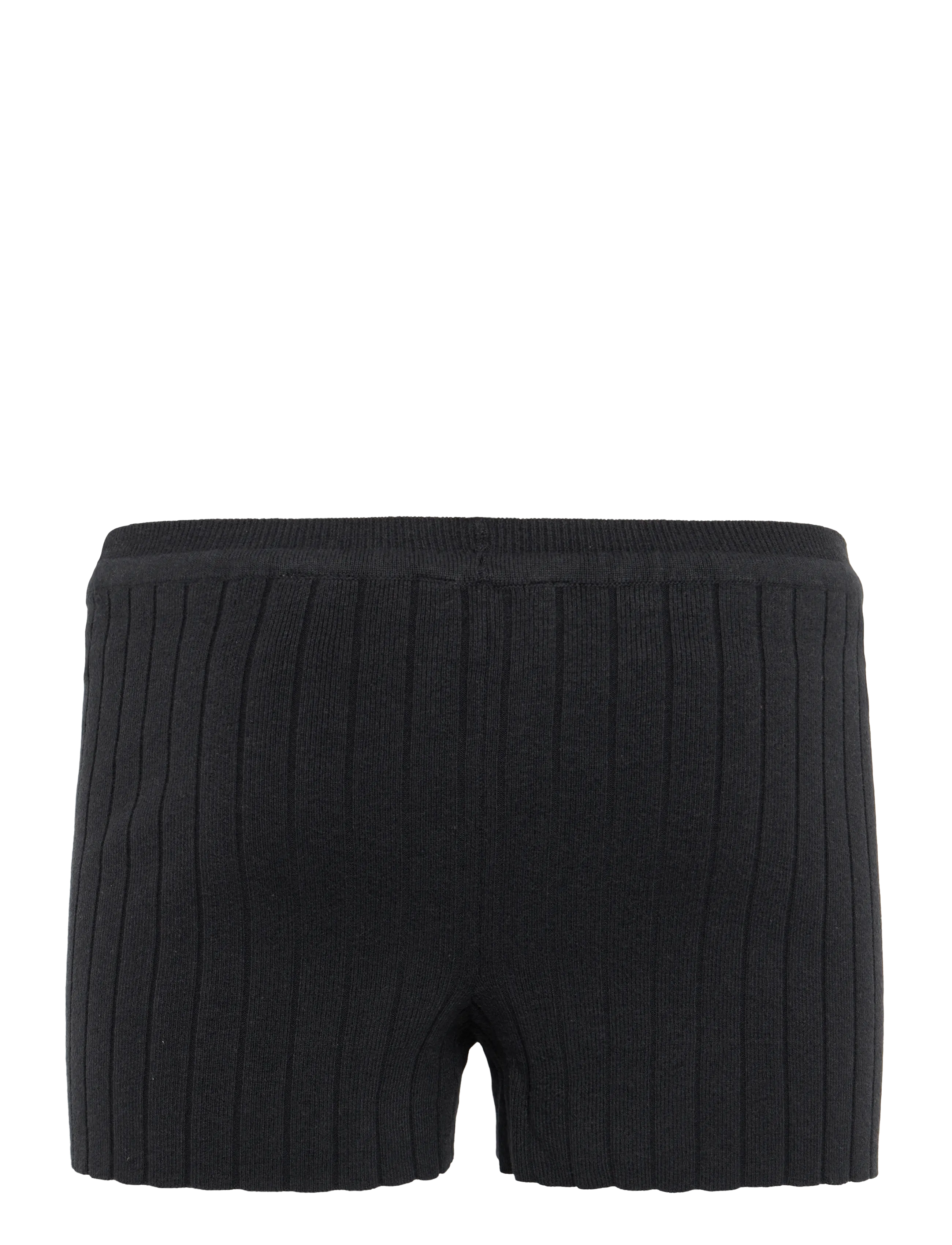 Organic Basics - Soft Knit Rib Shorts - shorts - black - 1