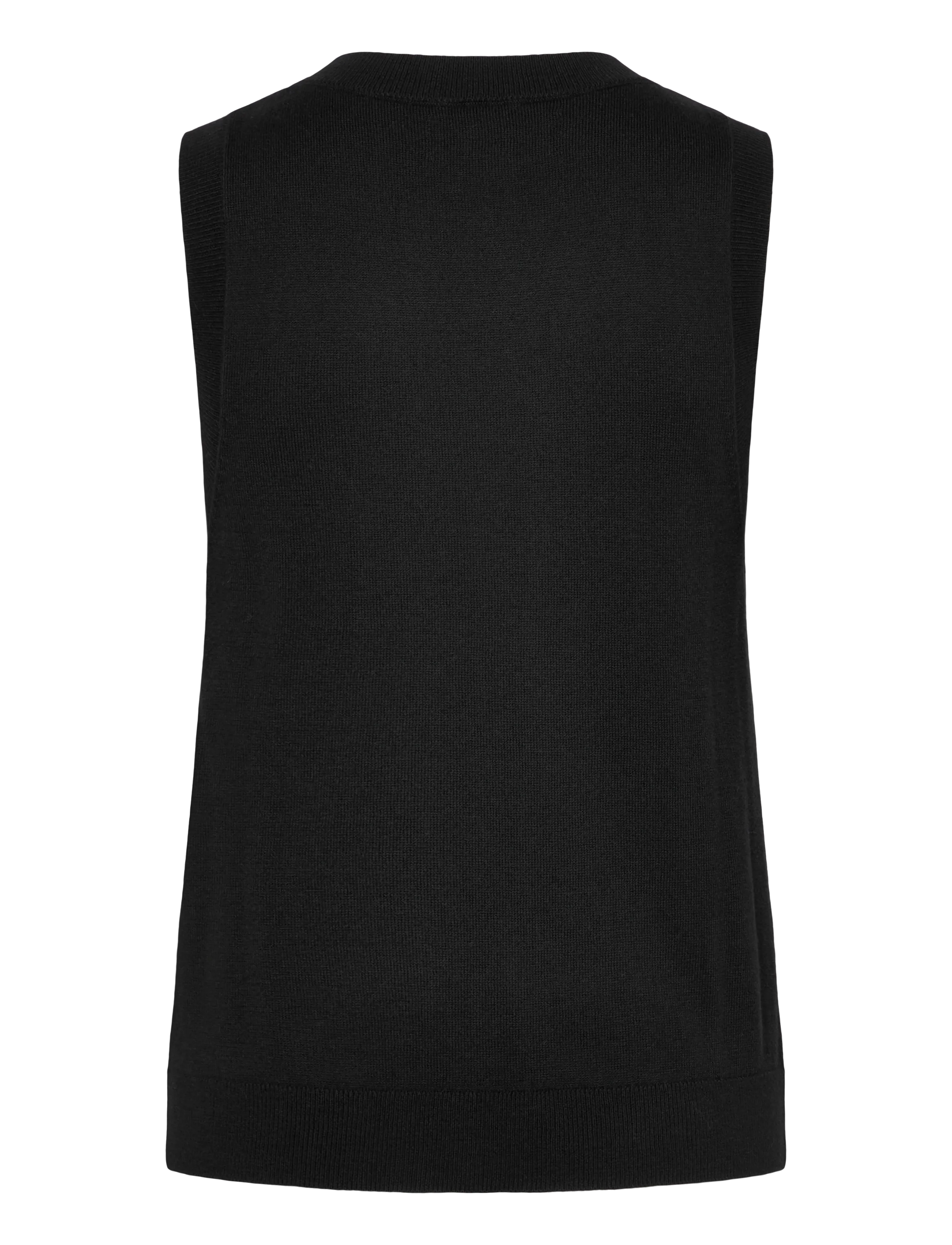 Organic Basics - Soft Knit Sweater Vest - strikveste - black - 1