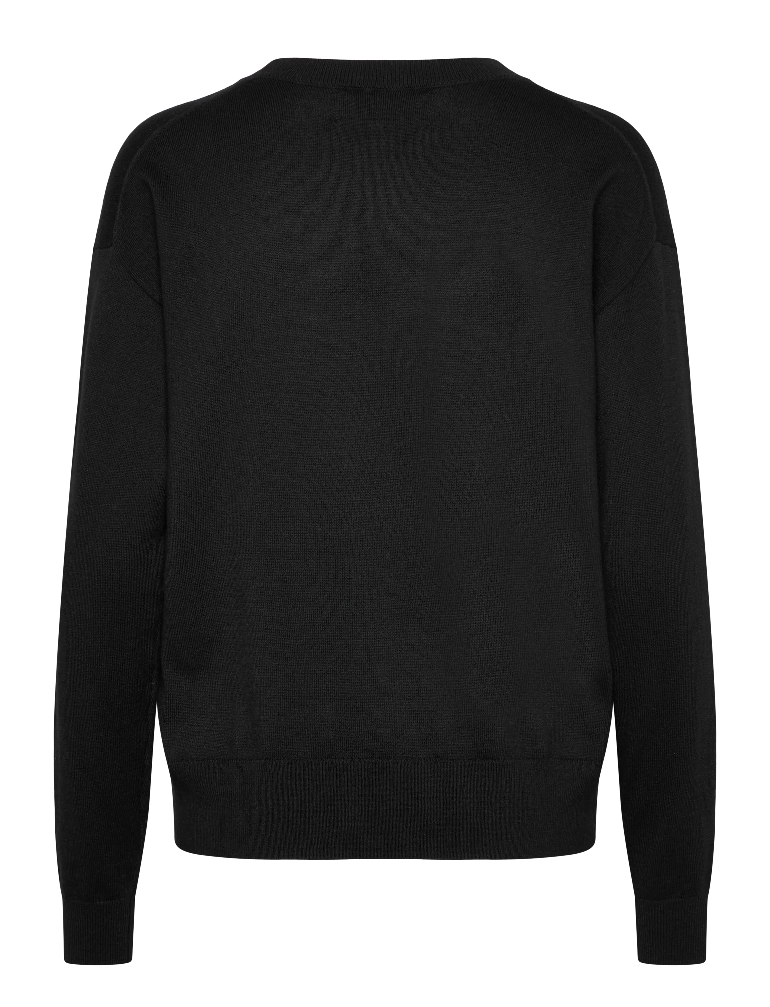 Organic Basics - Soft Knit Boxy Crewneck Sweater - trøjer - black - 1