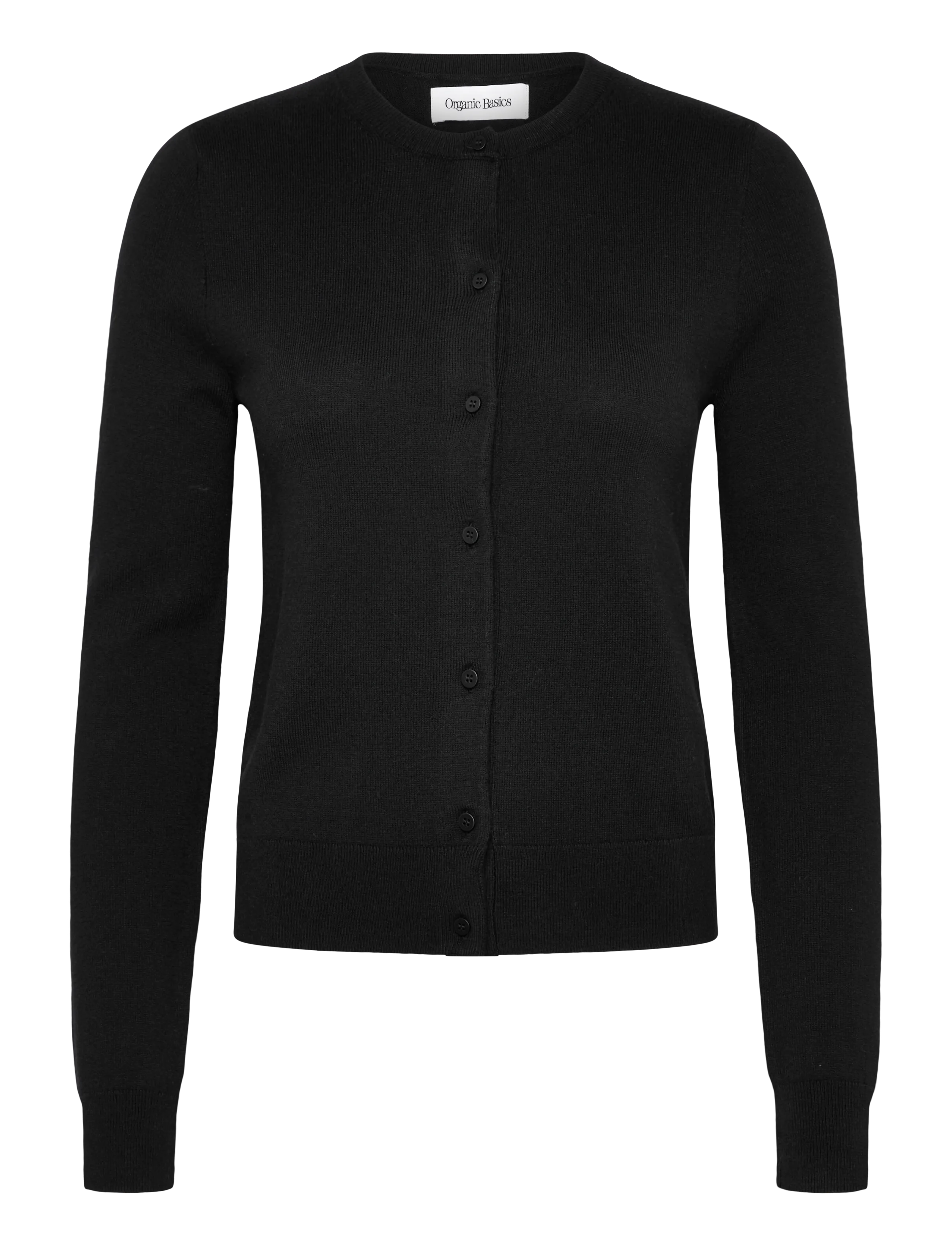 ORGANIC BASICS Soft Knit Slim Cardigan Schwarz - XS - Damen