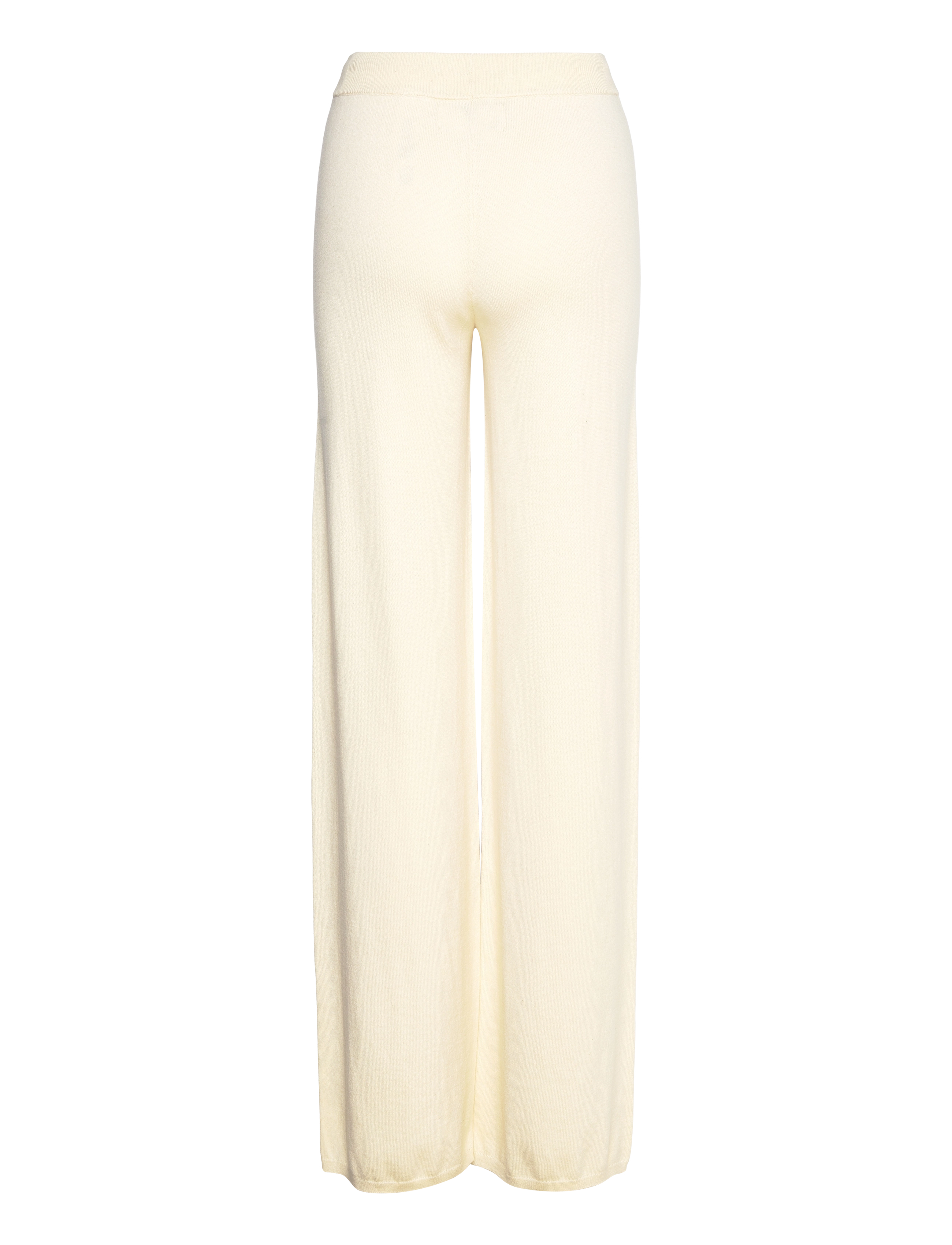 Organic Basics - Soft Knit Straight Leg Pants - naised - double cream - 2
