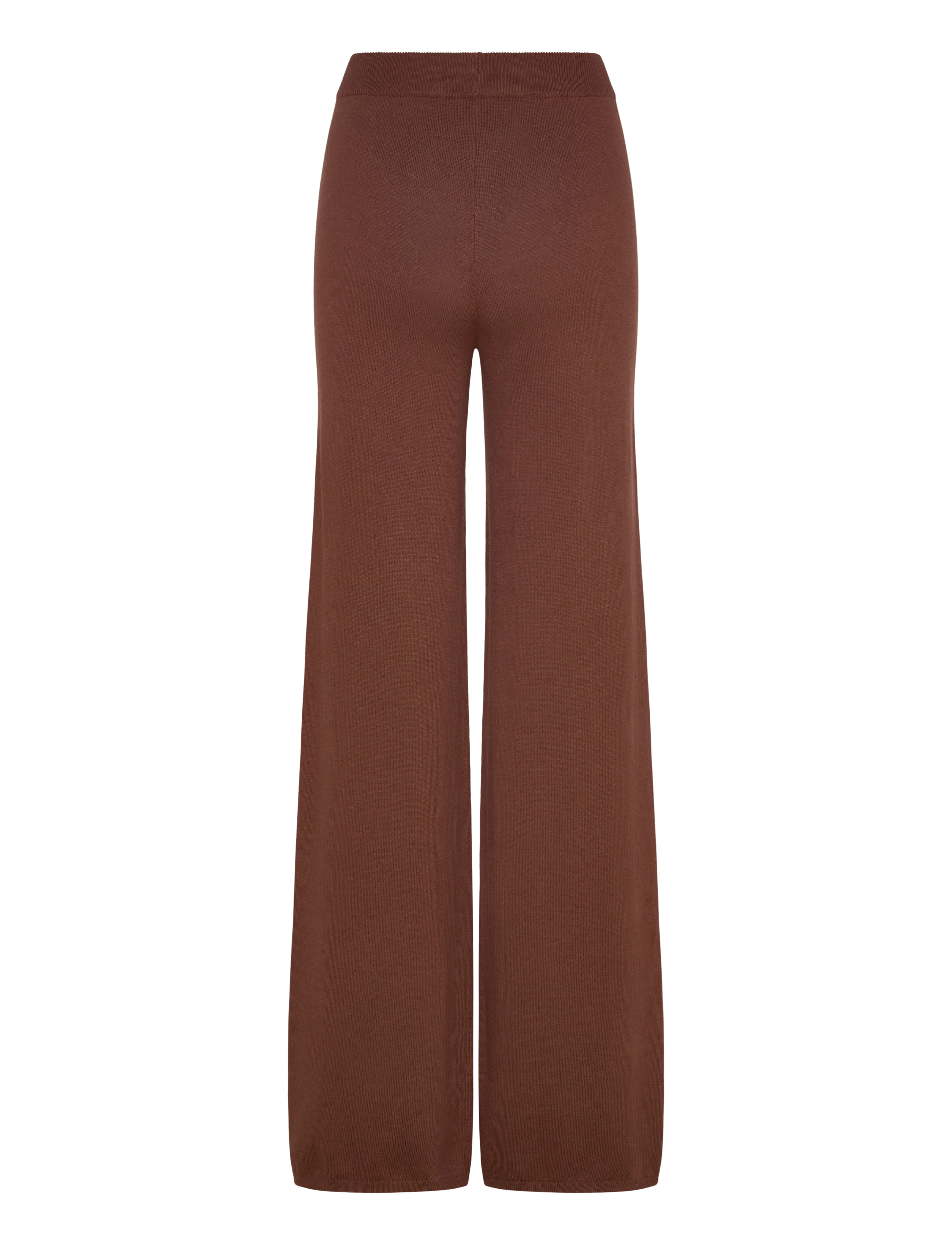 Organic Basics - Soft Knit Straight Leg Pants - kvinder - rich brown - 1