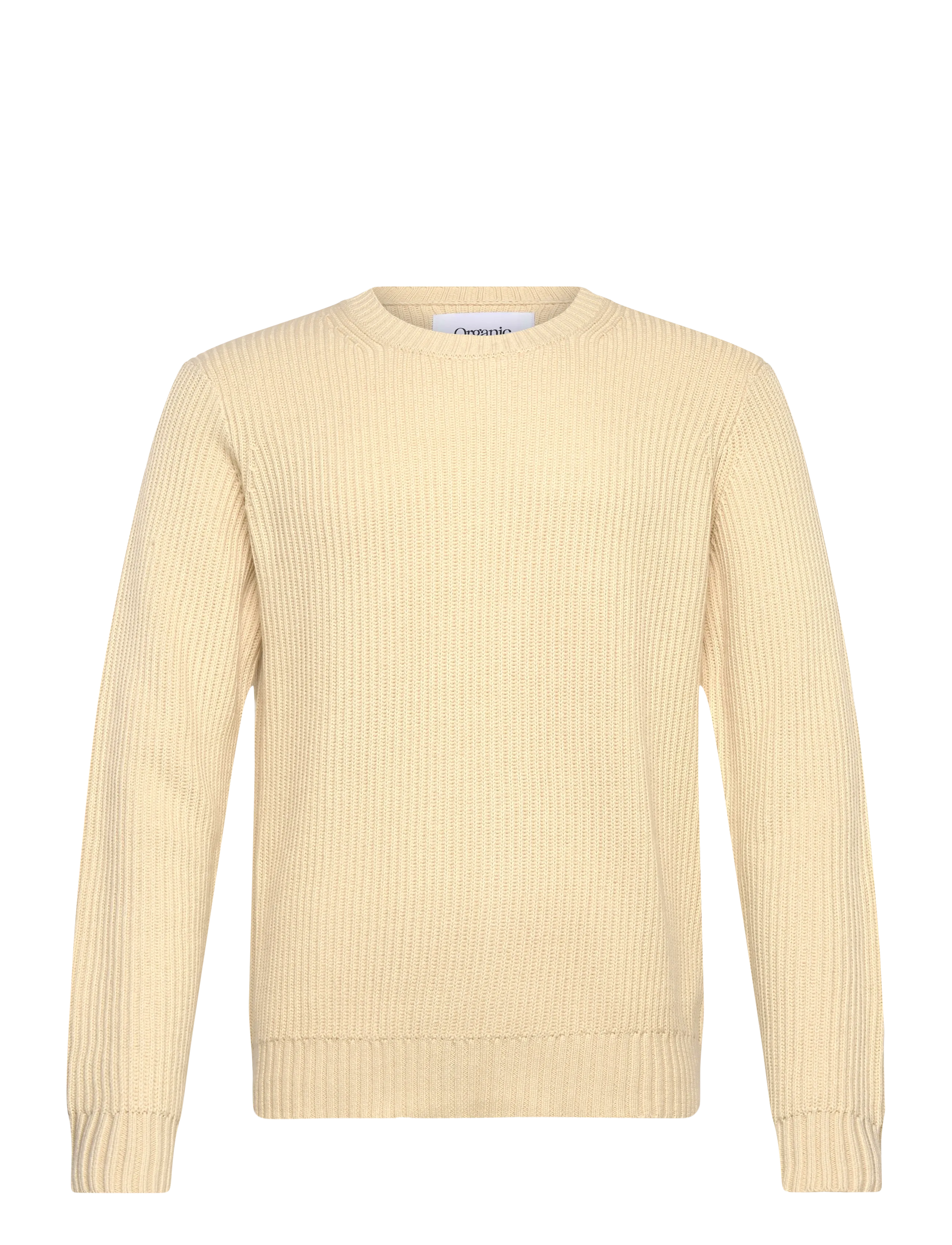 ORGANIC BASICS Soft Knit Chunky Crewneck Pullover Cream - L - Herren