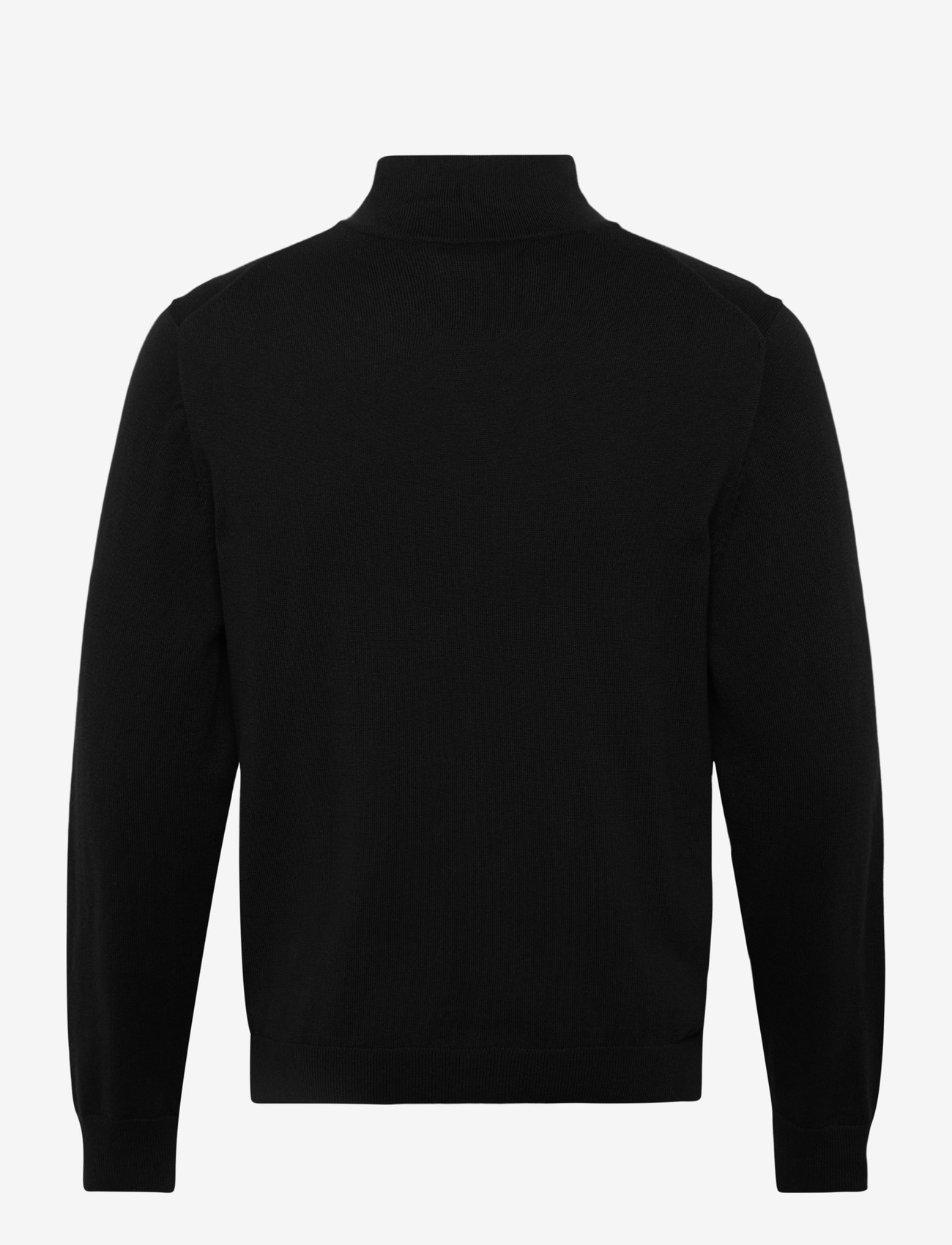 Organic Basics - Soft Knit Half Zip Sweater - mænd - black - 1