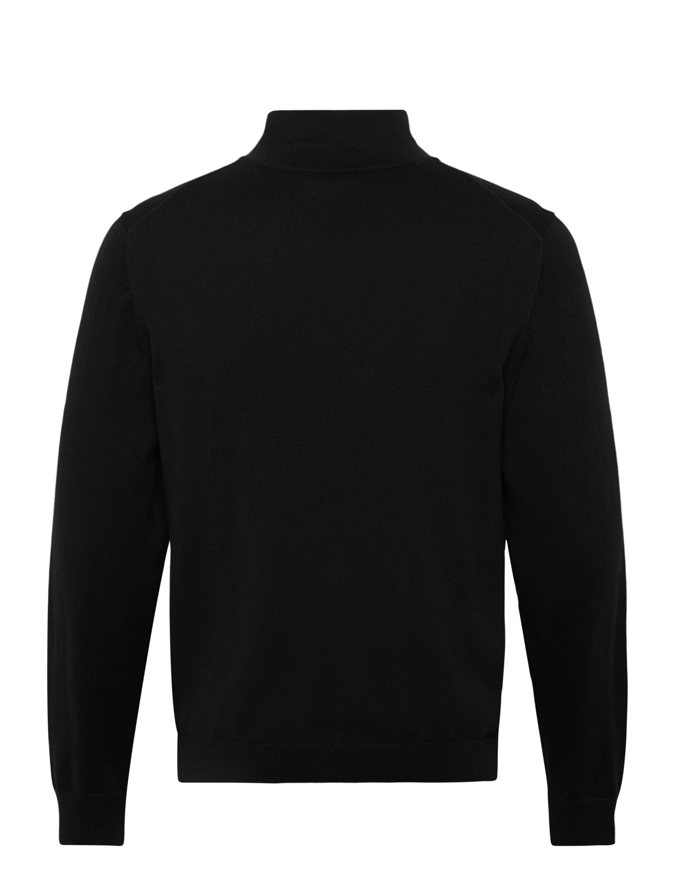 Organic Basics - Soft Knit Half Zip Sweater - gebreide truien - black - 1