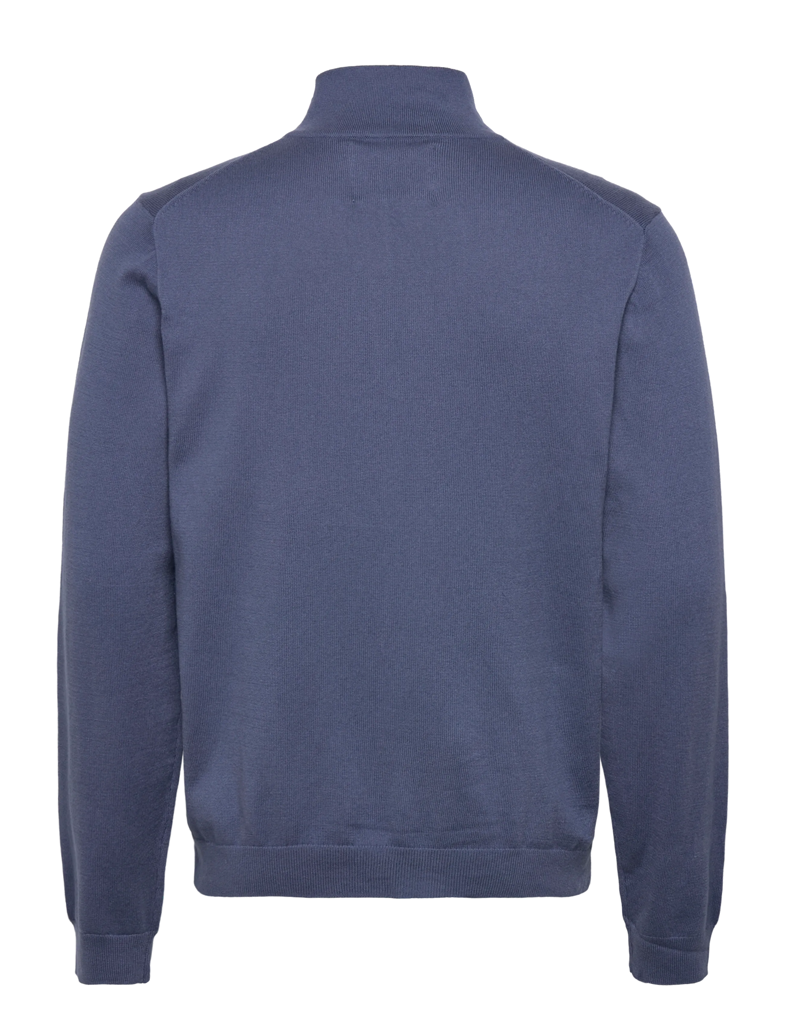 Organic Basics - Soft Knit Half Zip Sweater - mehed - stone blue - 1