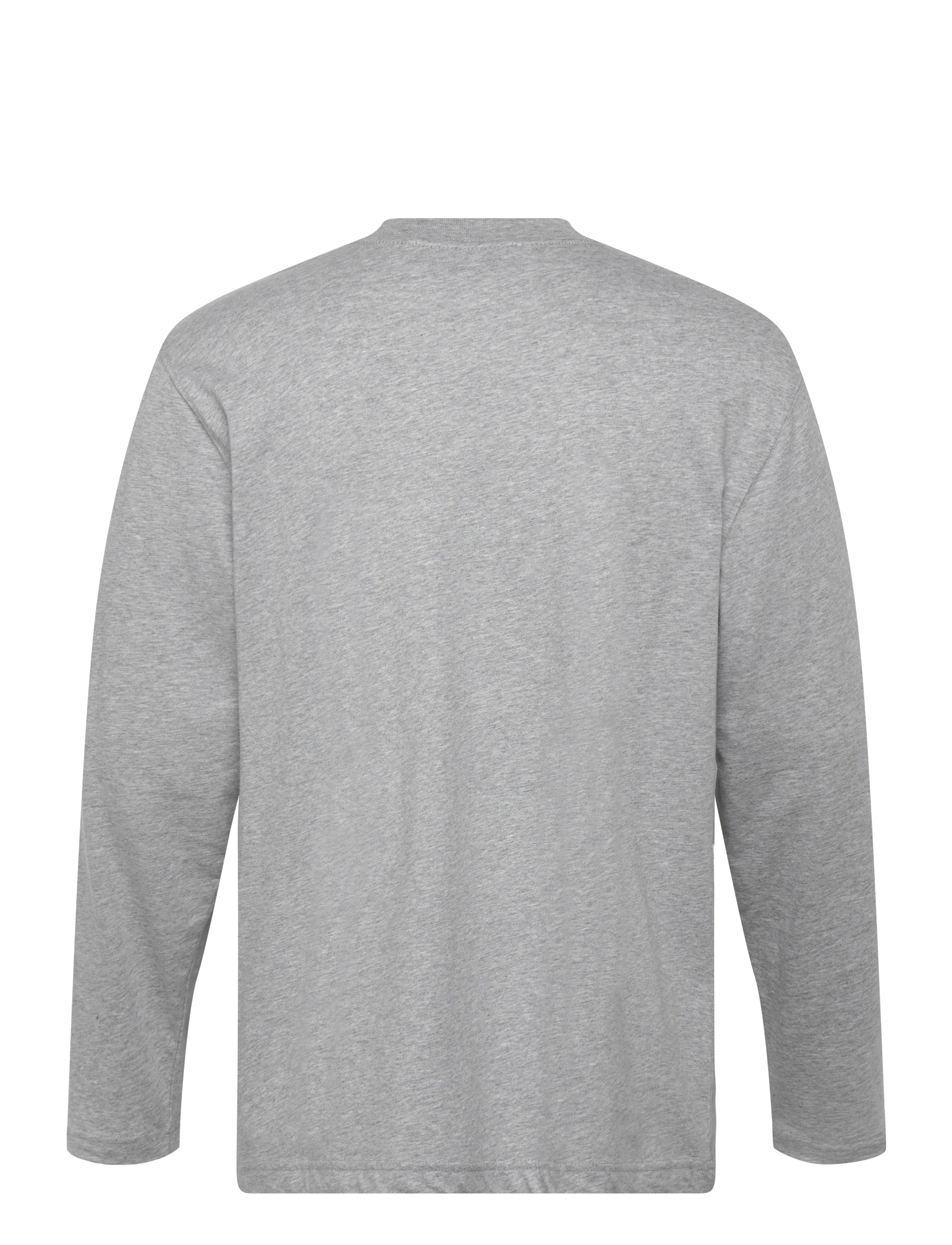 Organic Basics - True Boxy Fit Long Sleeve Tee - langærmede t-shirts - grey melange - 1