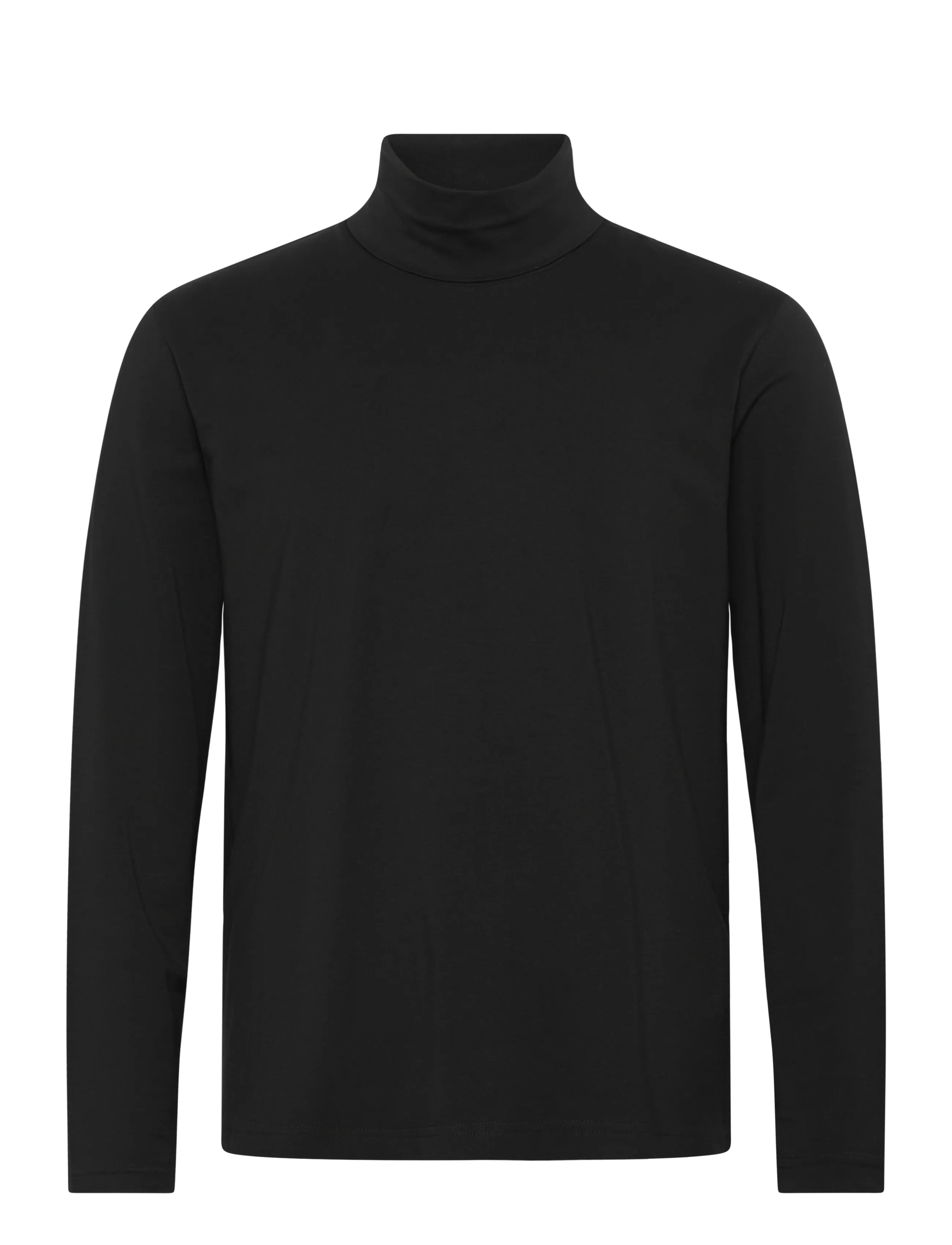 Organic Basics Everyday  Long Sleeve Turtleneck - T-shirts - BLACK / black
