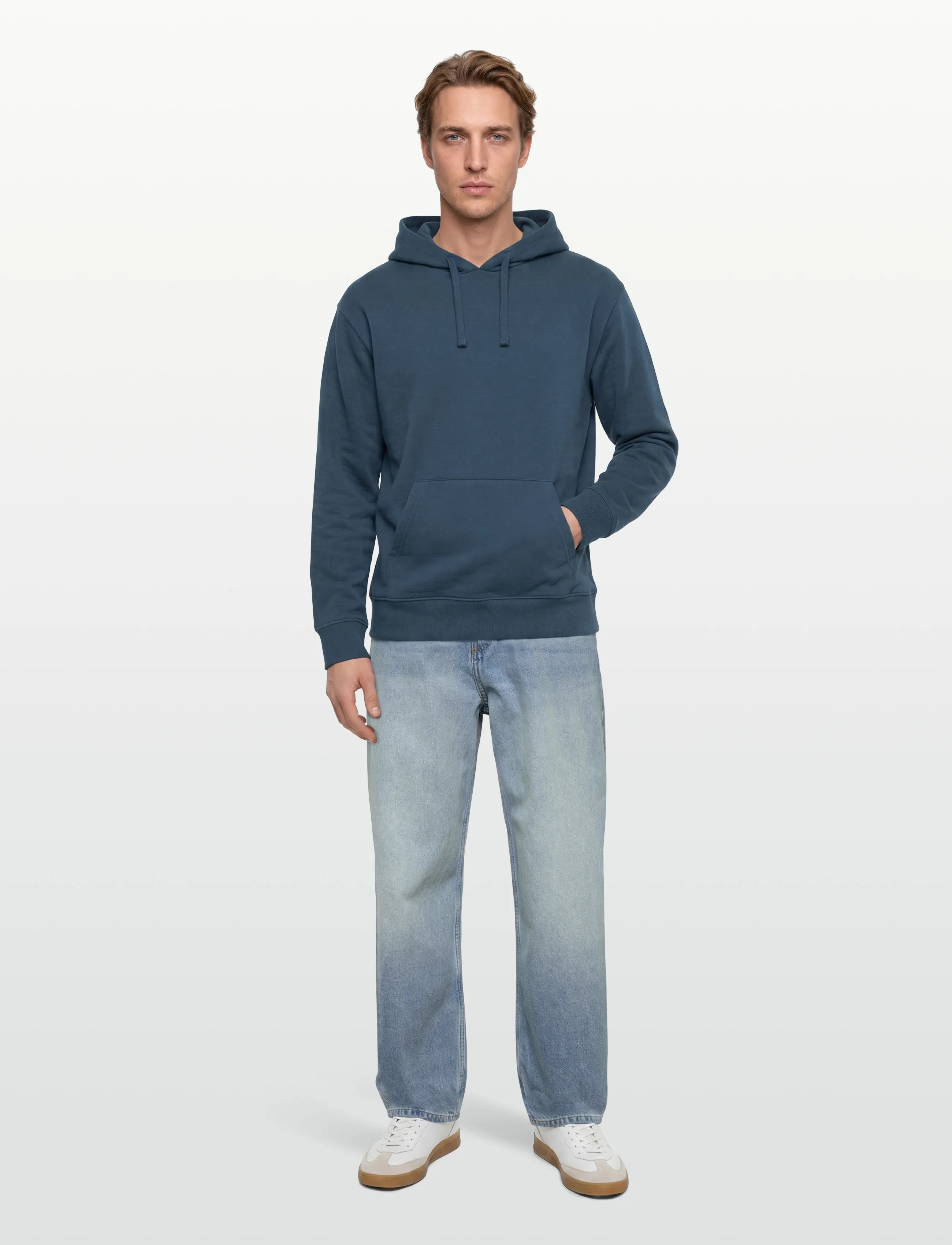 Organic Basics - Weekend Boxy Fit Hoodie - sweatshirts - midnight blue - 0