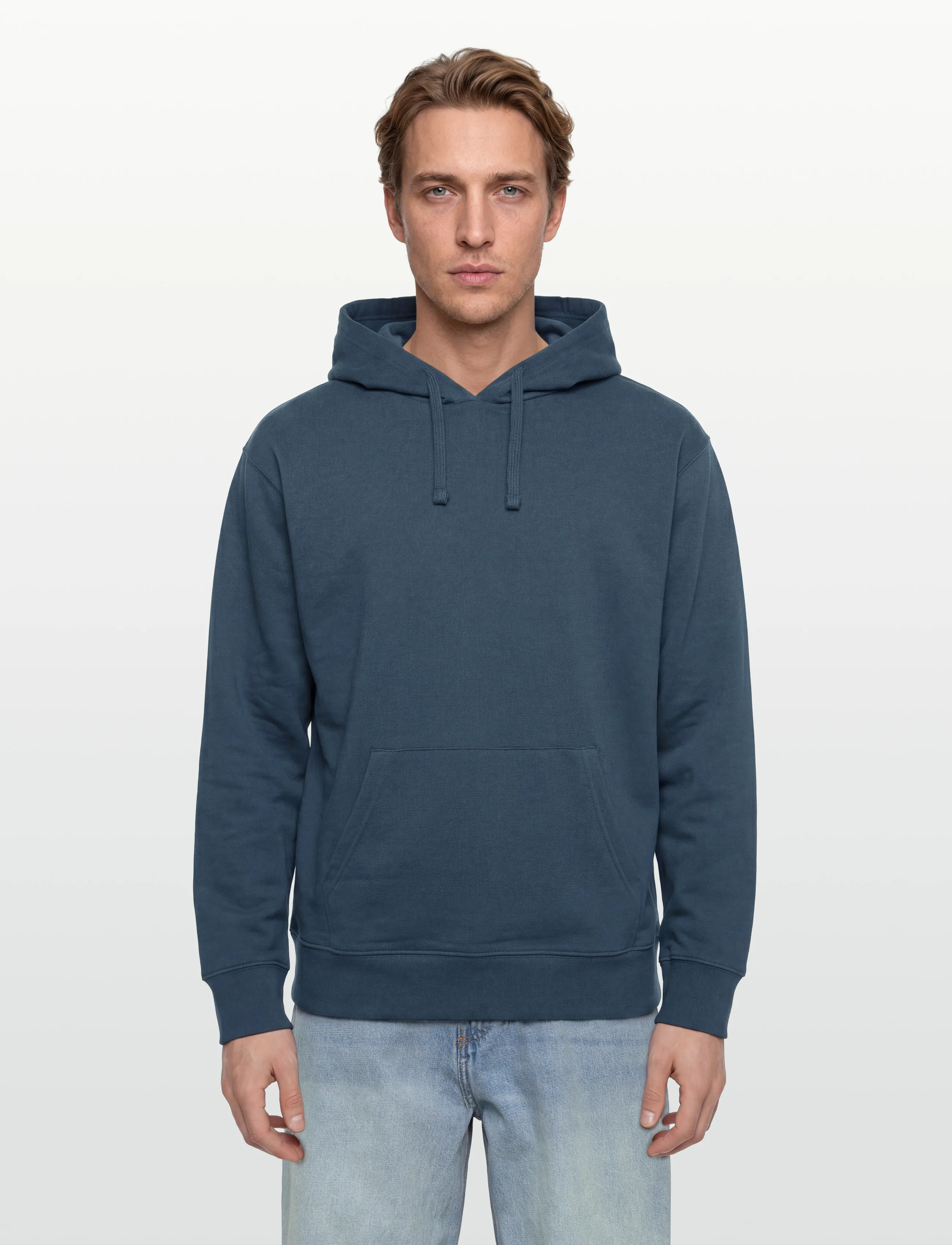Organic Basics - Weekend Boxy Fit Hoodie - sweatshirts - midnight blue - 3