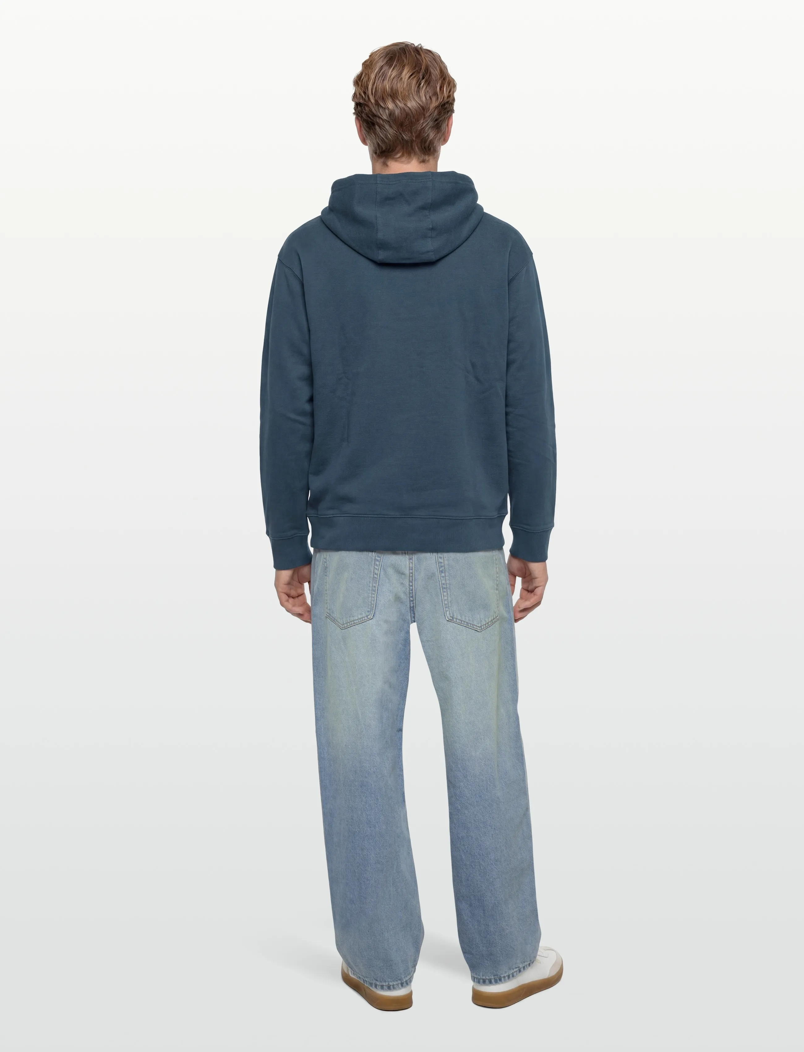 Organic Basics - Weekend Boxy Fit Hoodie - sweatshirts - midnight blue - 4