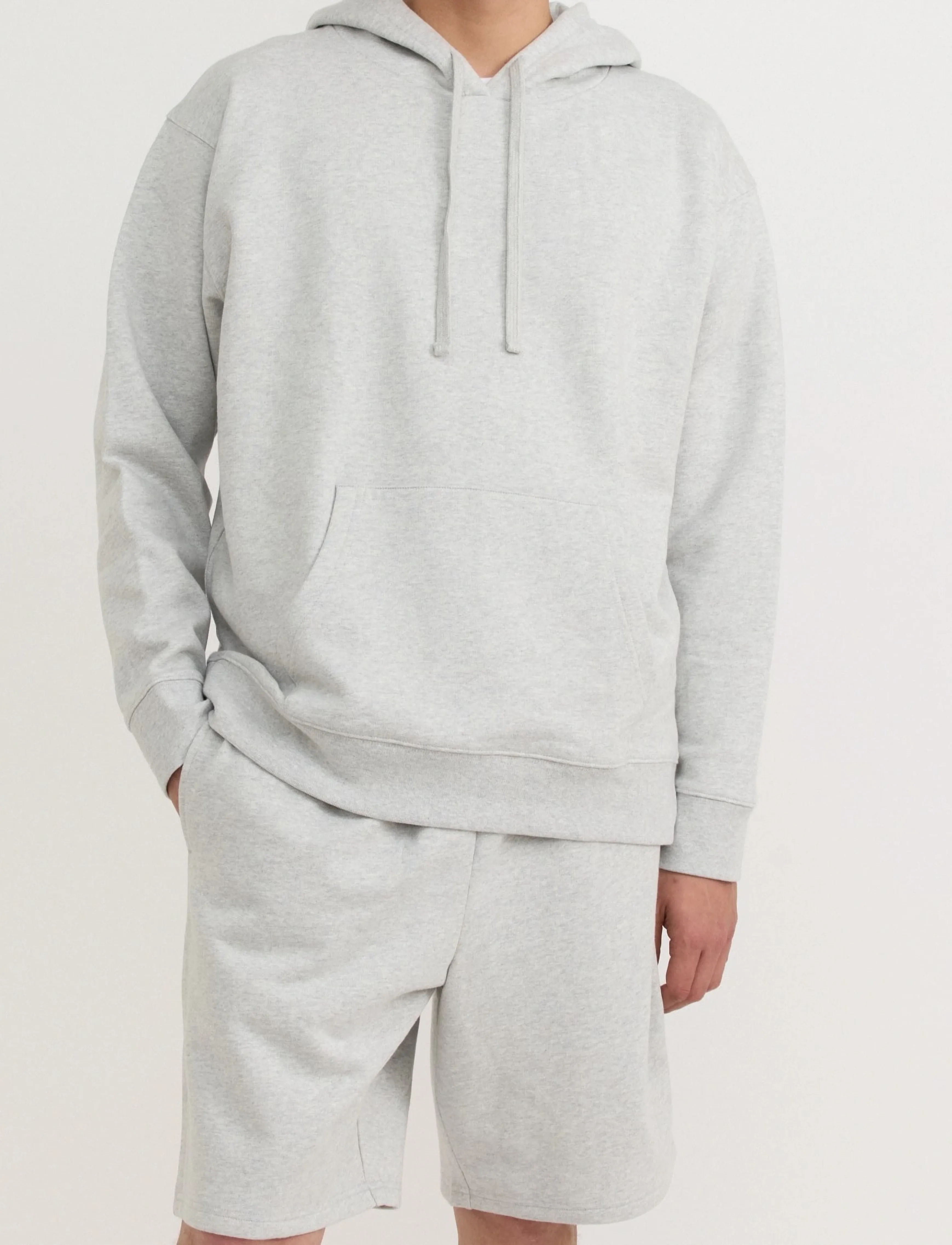 Organic Basics Weekend Boxy Fit Hoodie - E-smaspäev - MISTY GREY MELANGE / grey