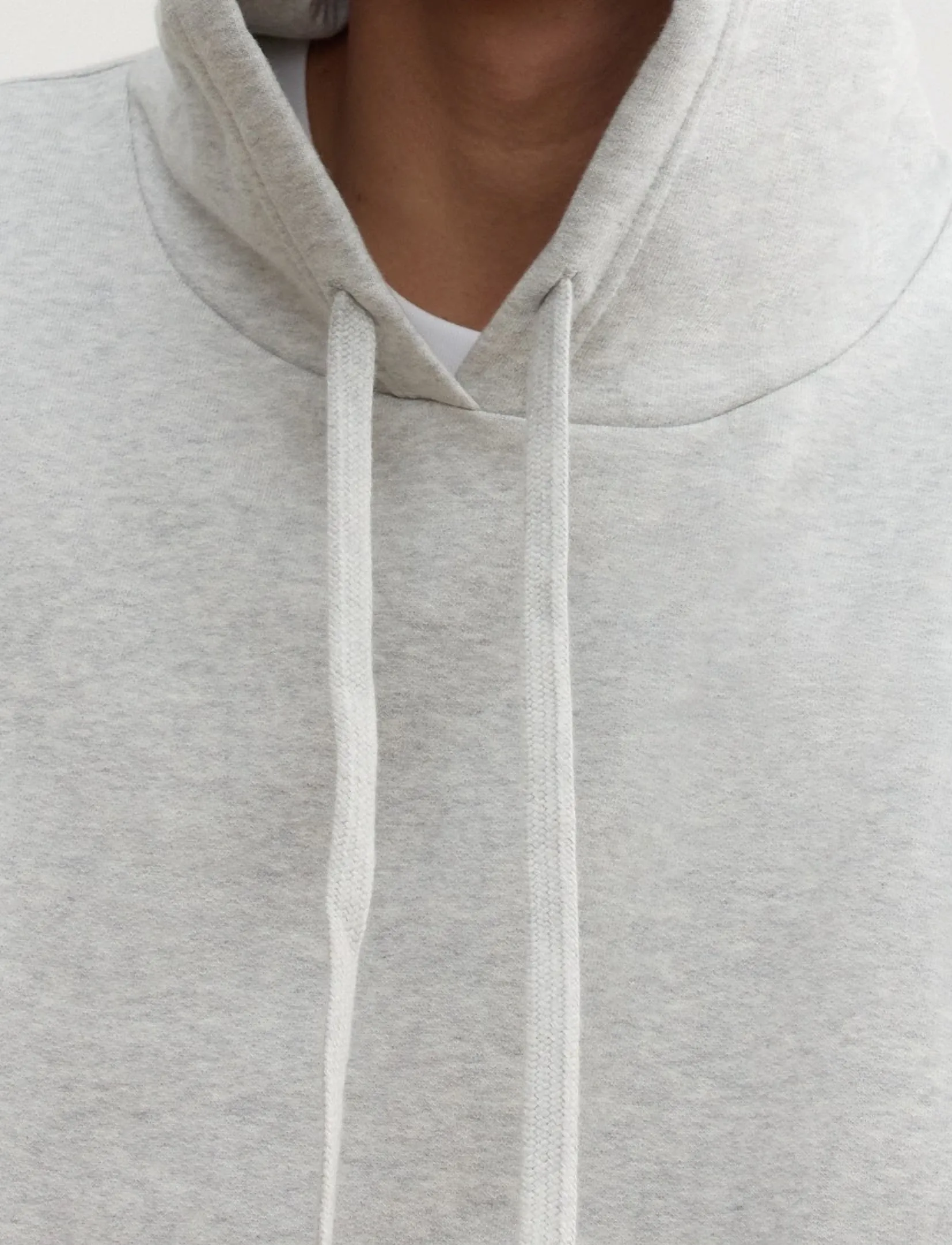 Organic Basics - Weekend Boxy Fit Hoodie - sweatshirts - misty grey melange - 4