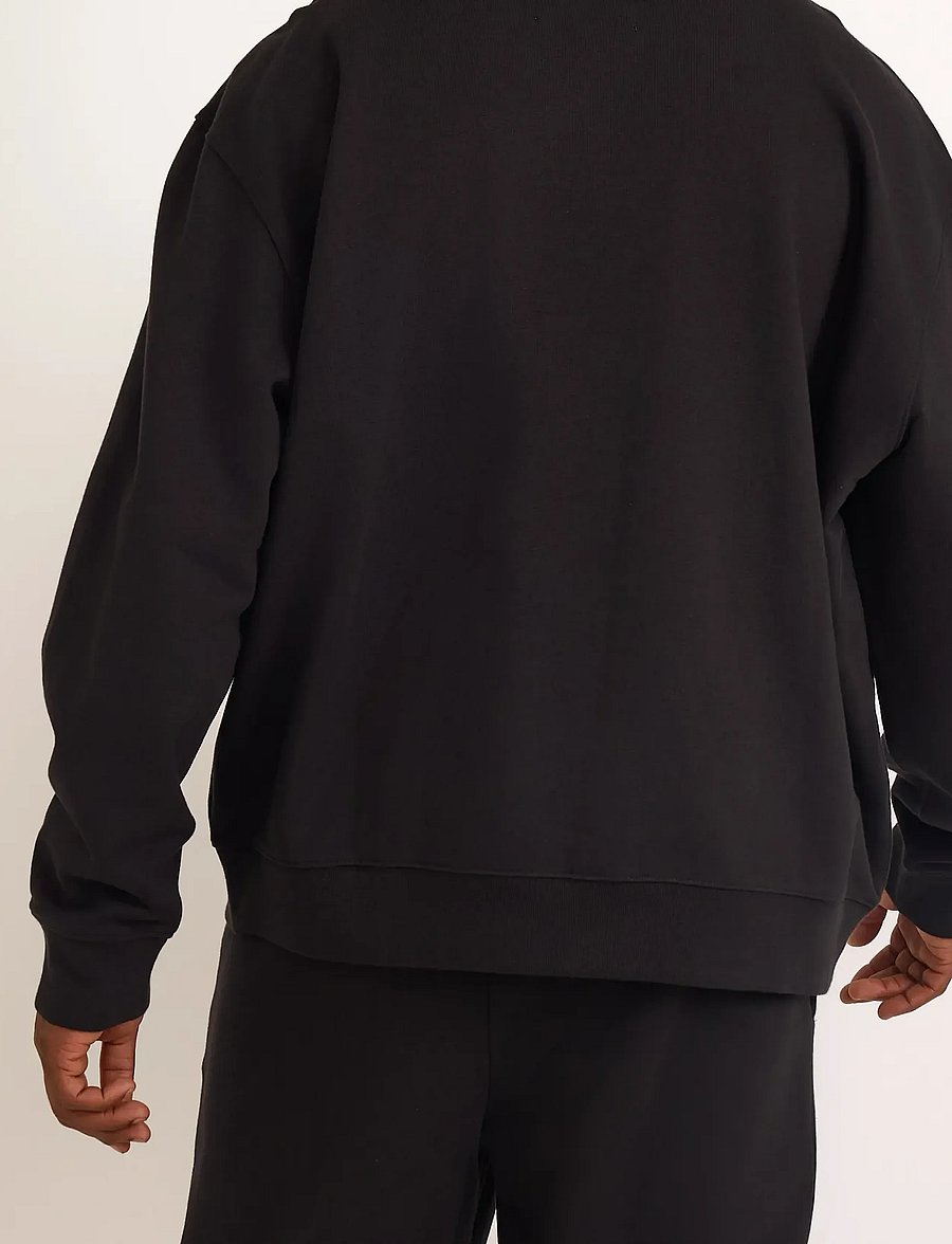Organic Basics - Weekend Boxy Fit Crewneck Sweatshirt - urlaubsfavoriten - black - 3