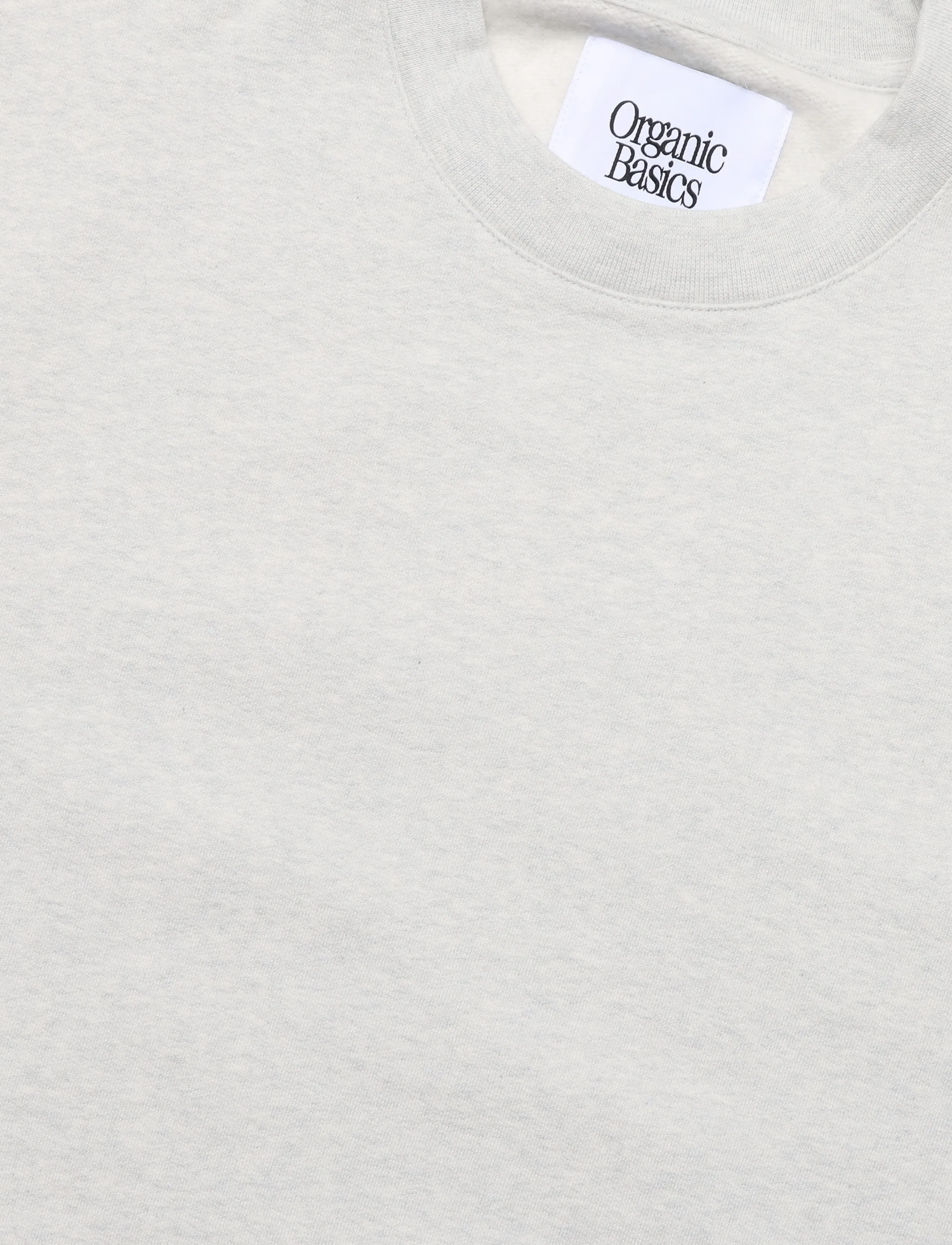 Organic Basics - Weekend Boxy Fit Crewneck Sweatshirt - sweatshirts - misty grey melange - 2