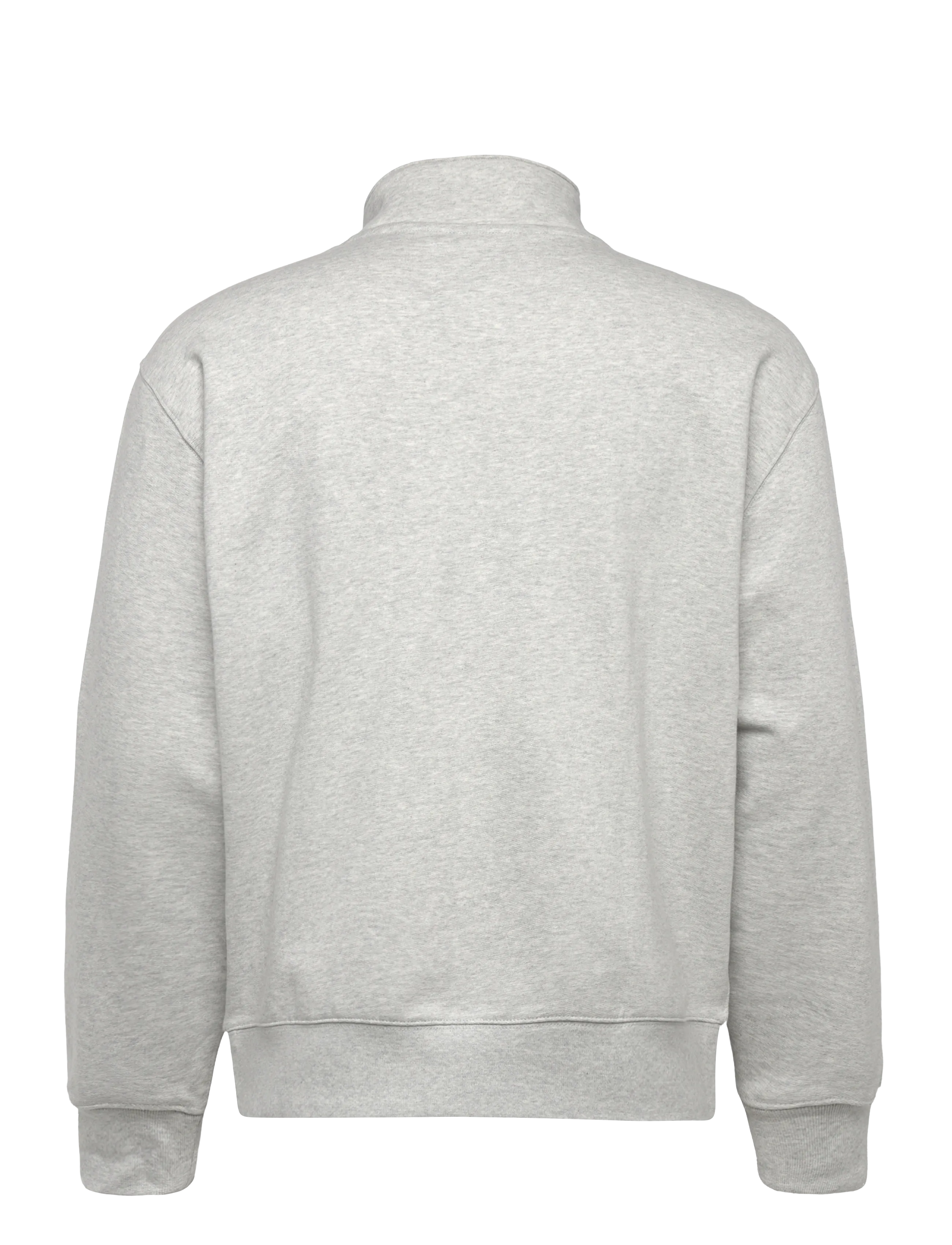 Organic Basics - Weekend Half Zip Sweatshirt - sweatshirts & hoodies - misty grey melange - 1