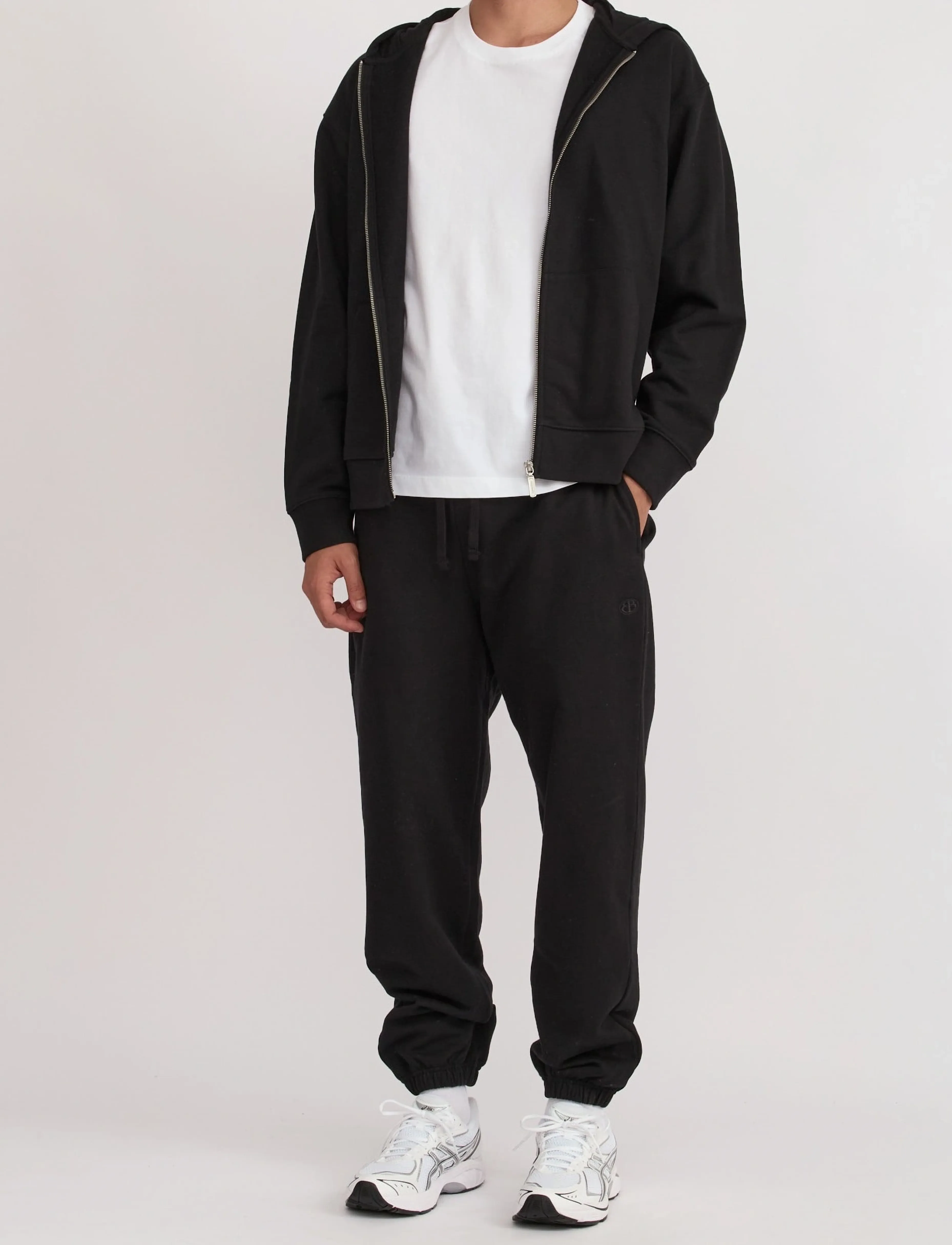 Organic Basics Weekend Joggers, S, Black, Underdele > Joggingbukser, Herre
