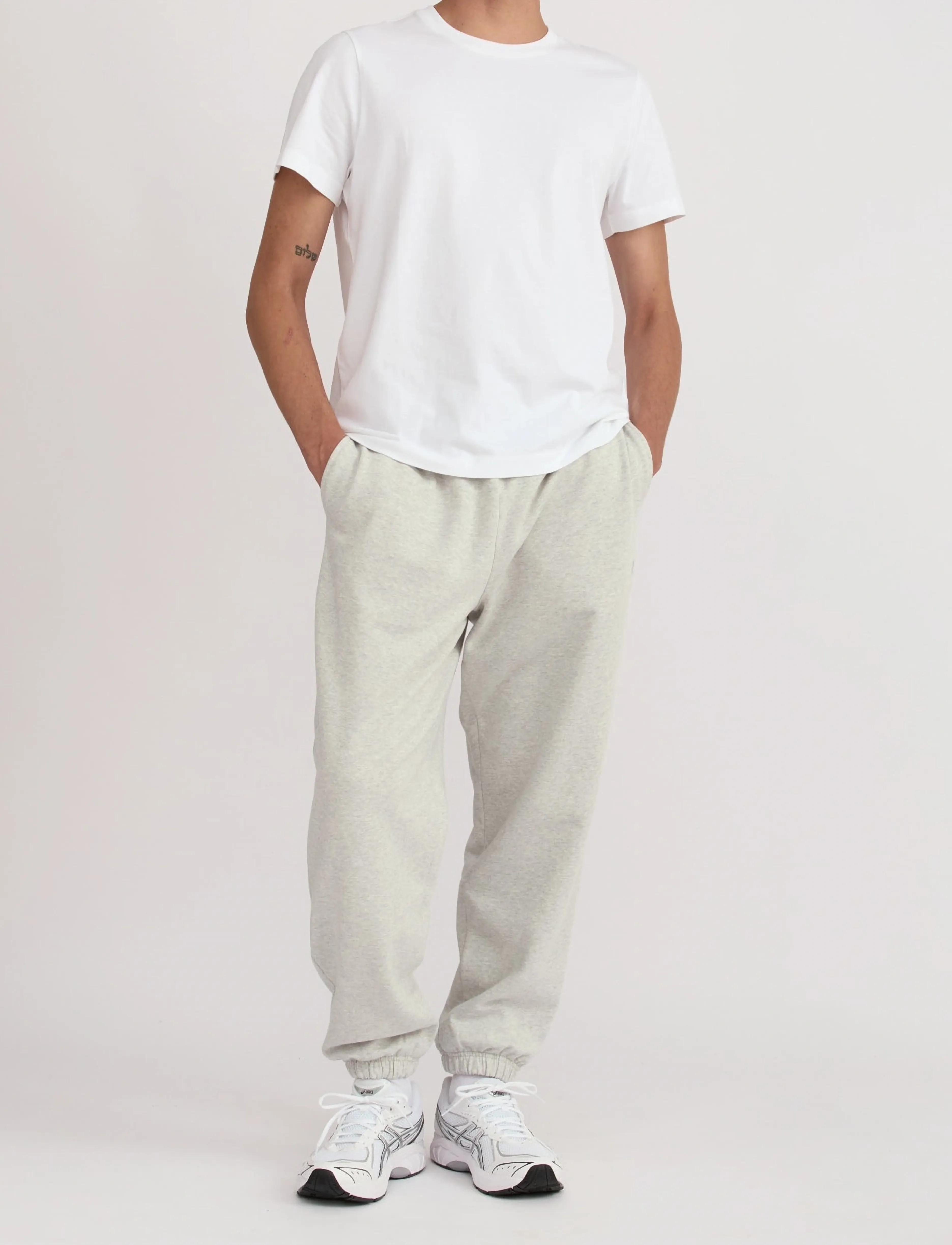 Organic Basics Weekend Joggers, L, Grey, Underdele > Joggingbukser, Herre