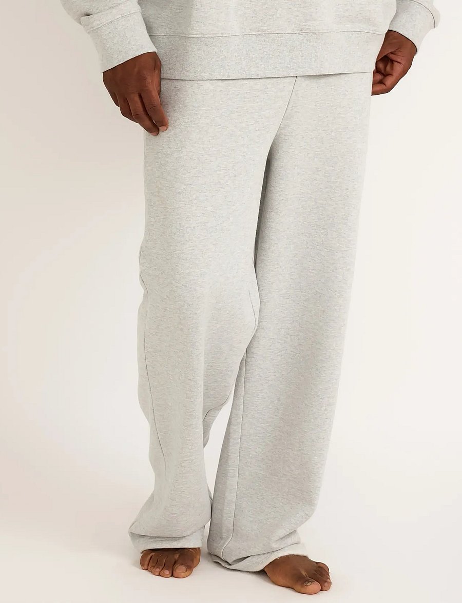 Organic Basics - Weekend Straight Leg Joggers - sweatpants - misty grey melange - 3