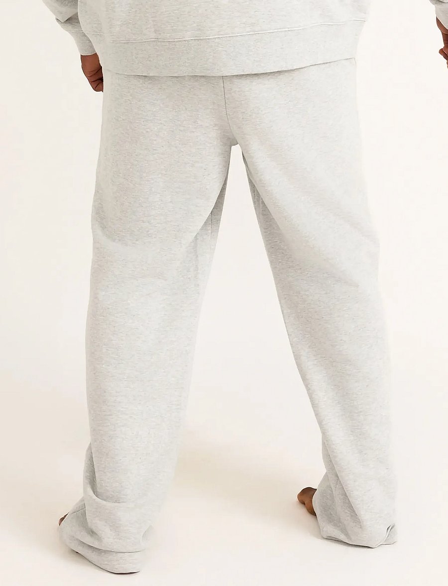 Organic Basics - Weekend Straight Leg Joggers - sweatpants - misty grey melange - 4