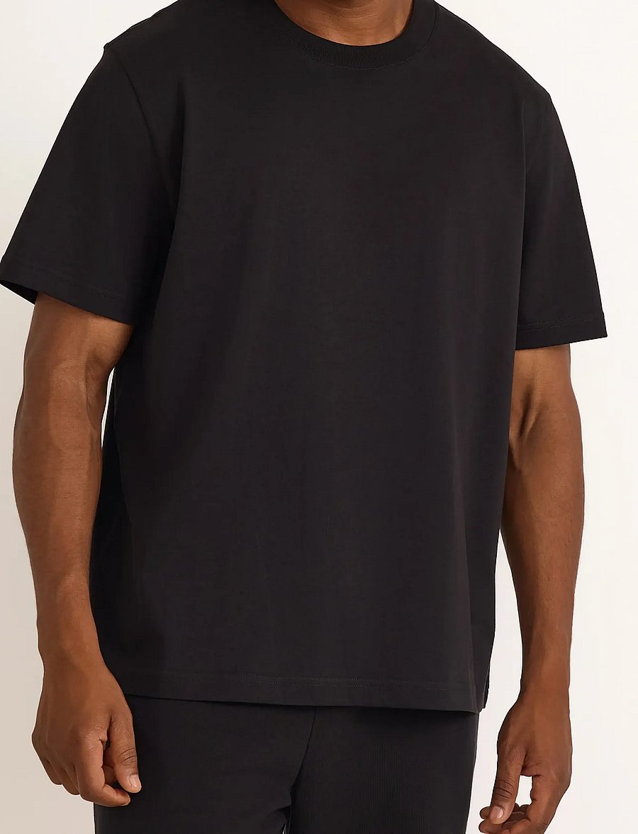 Organic Basics - True Heavy Boxy Fit Tee - kortärmade t-shirts - black - 2