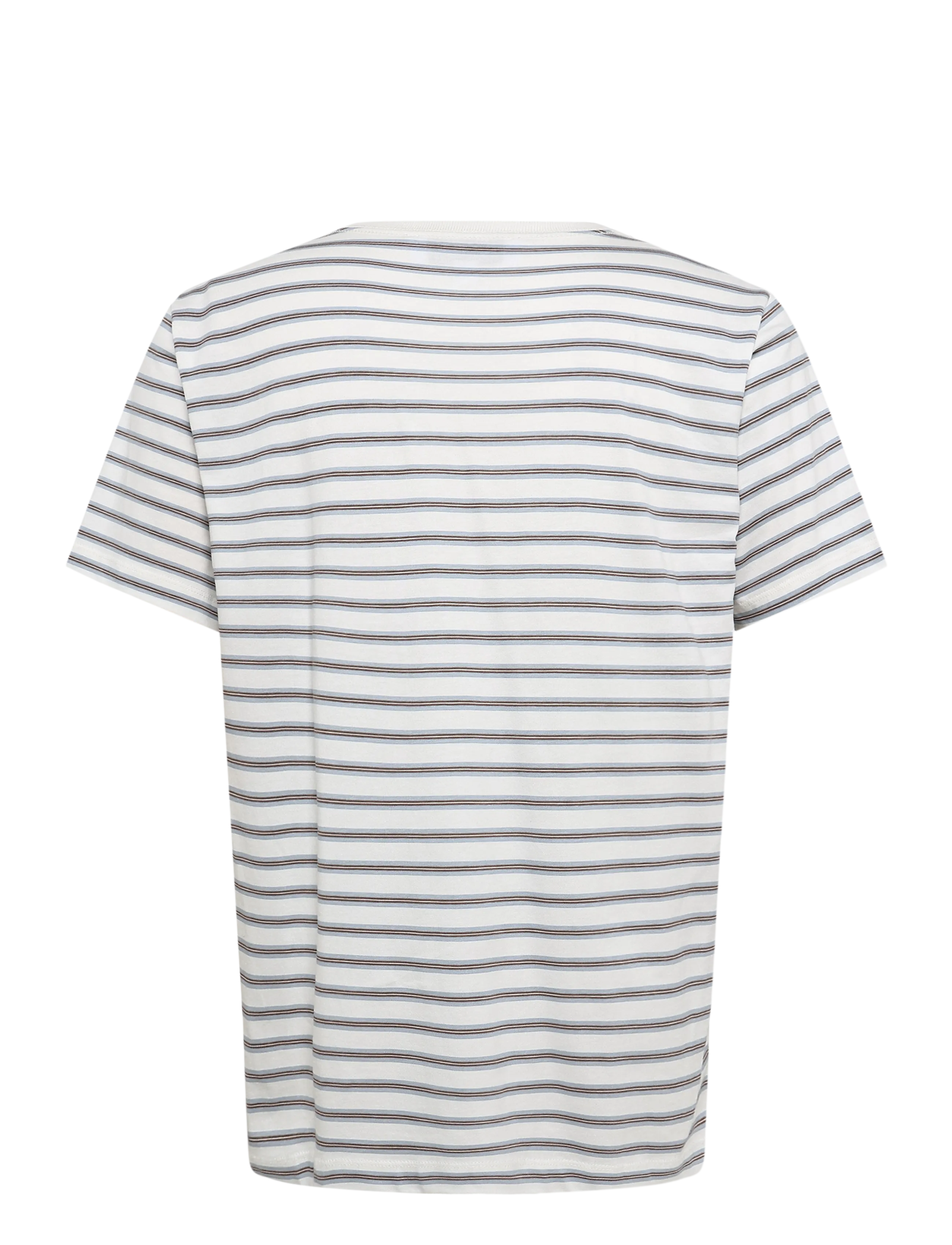 Organic Basics - True Heavy Boxy Fit Tee - kortärmade t-shirts - steamy stripe - 1