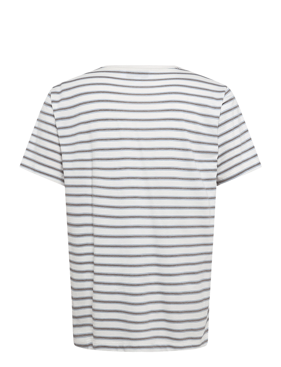 Organic Basics - True Heavy Boxy Fit Tee - kortärmade t-shirts - steamy stripe - 1