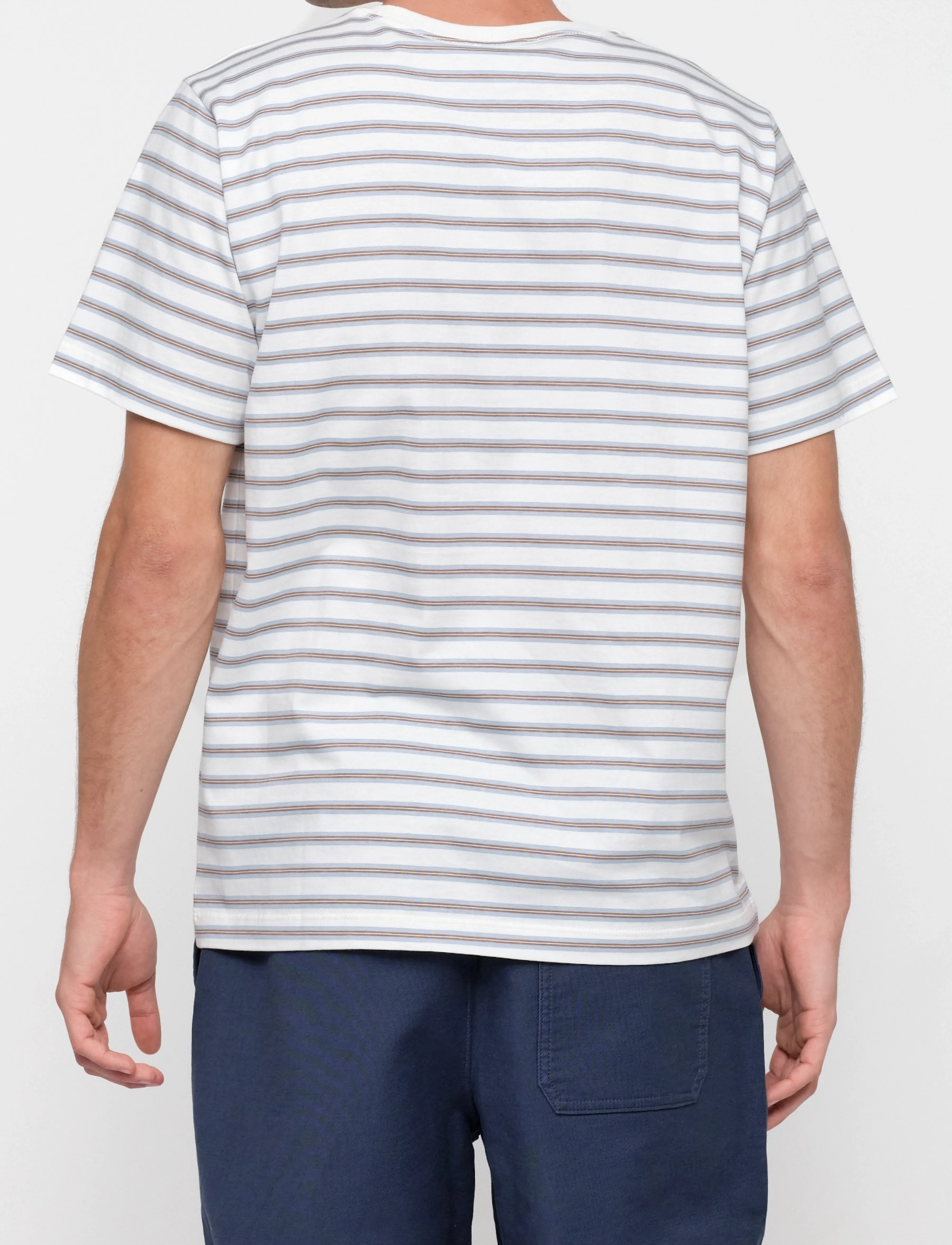 Organic Basics - True Heavy Boxy Fit Tee - stutterma bolir - steamy stripe - 4