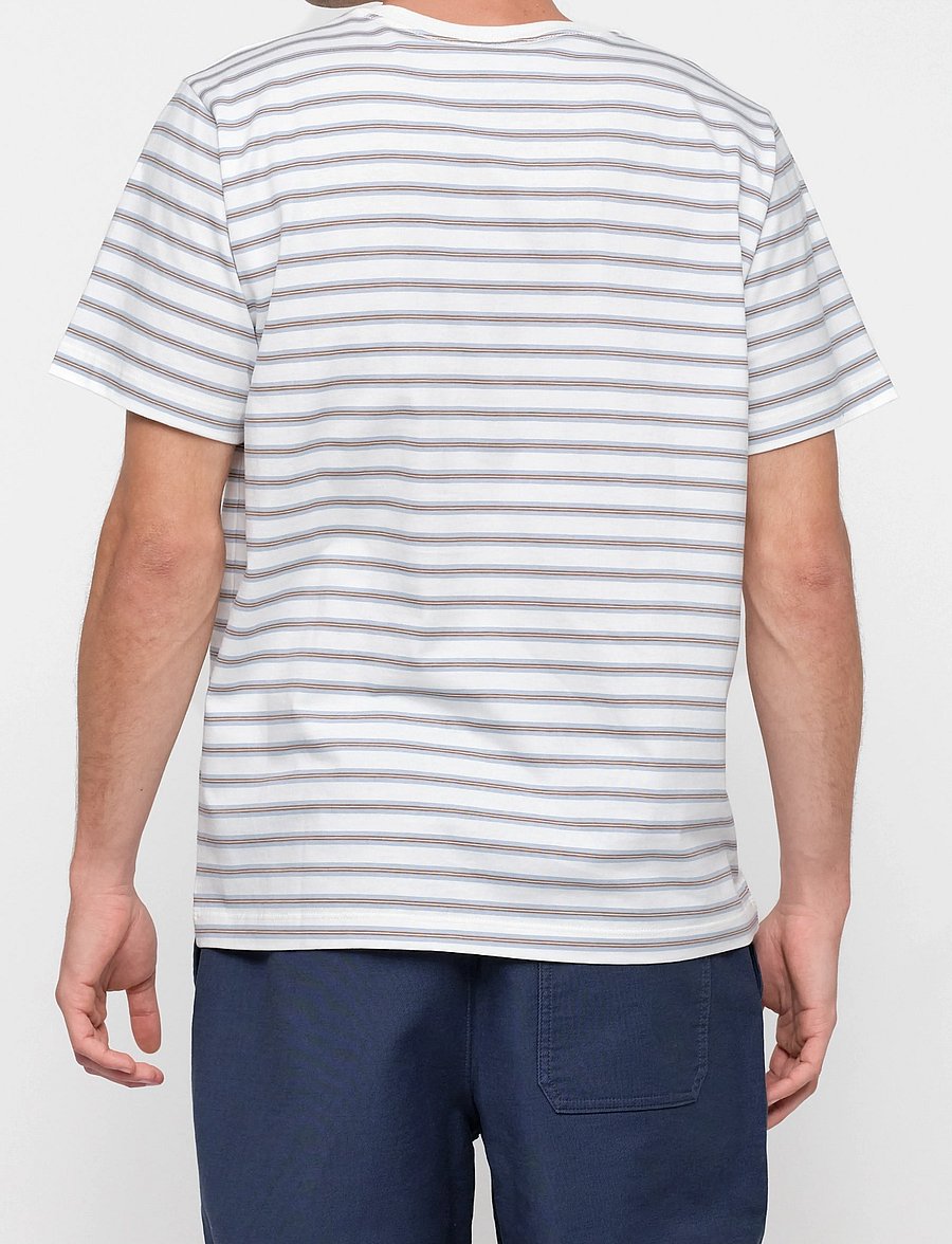 Organic Basics - True Heavy Boxy Fit Tee - stutterma bolir - steamy stripe - 4