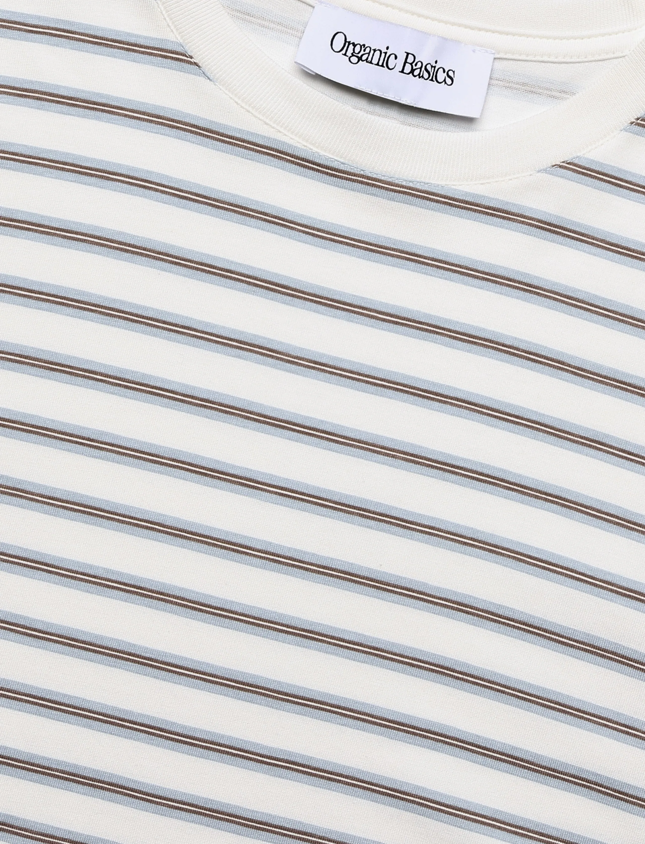 Organic Basics - True Heavy Boxy Fit Tee - kortärmade t-shirts - steamy stripe - 2