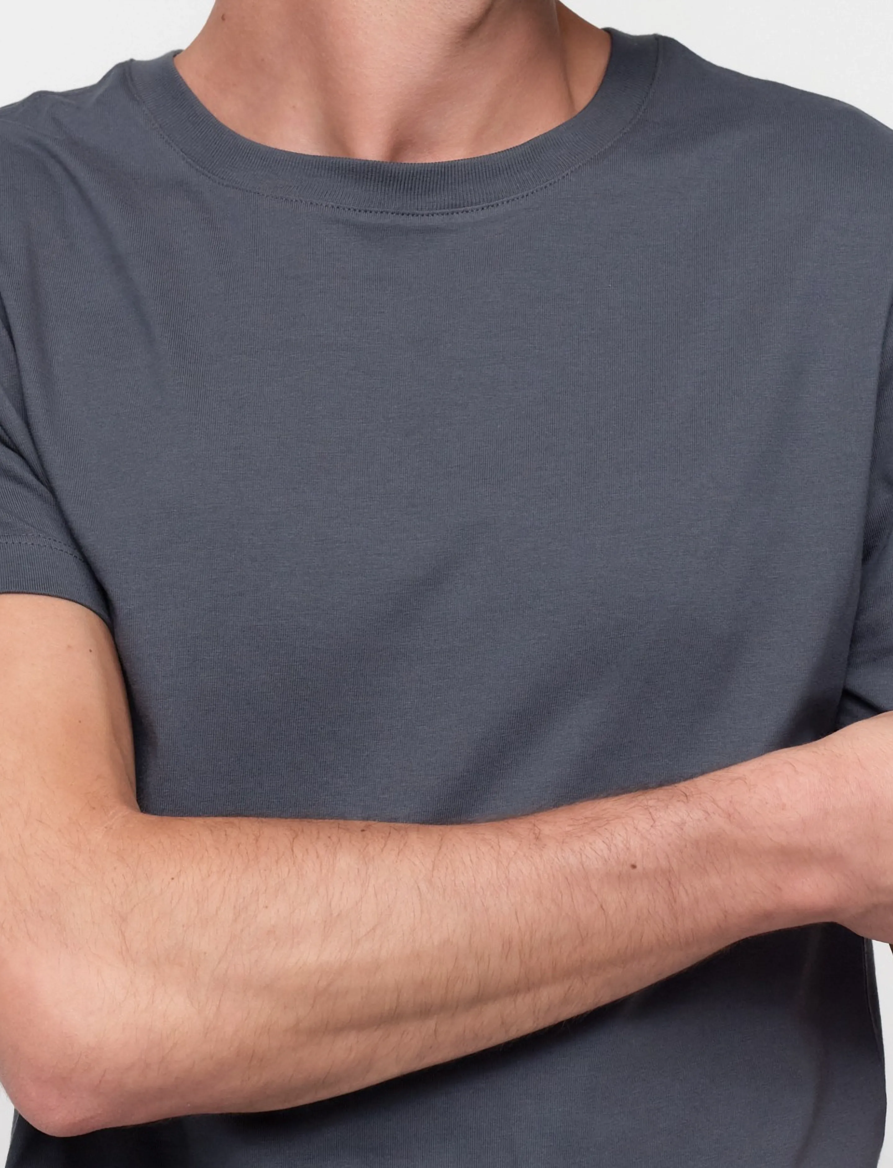 Organic Basics - True Heavy Regular Fit Tee - thunder - 3