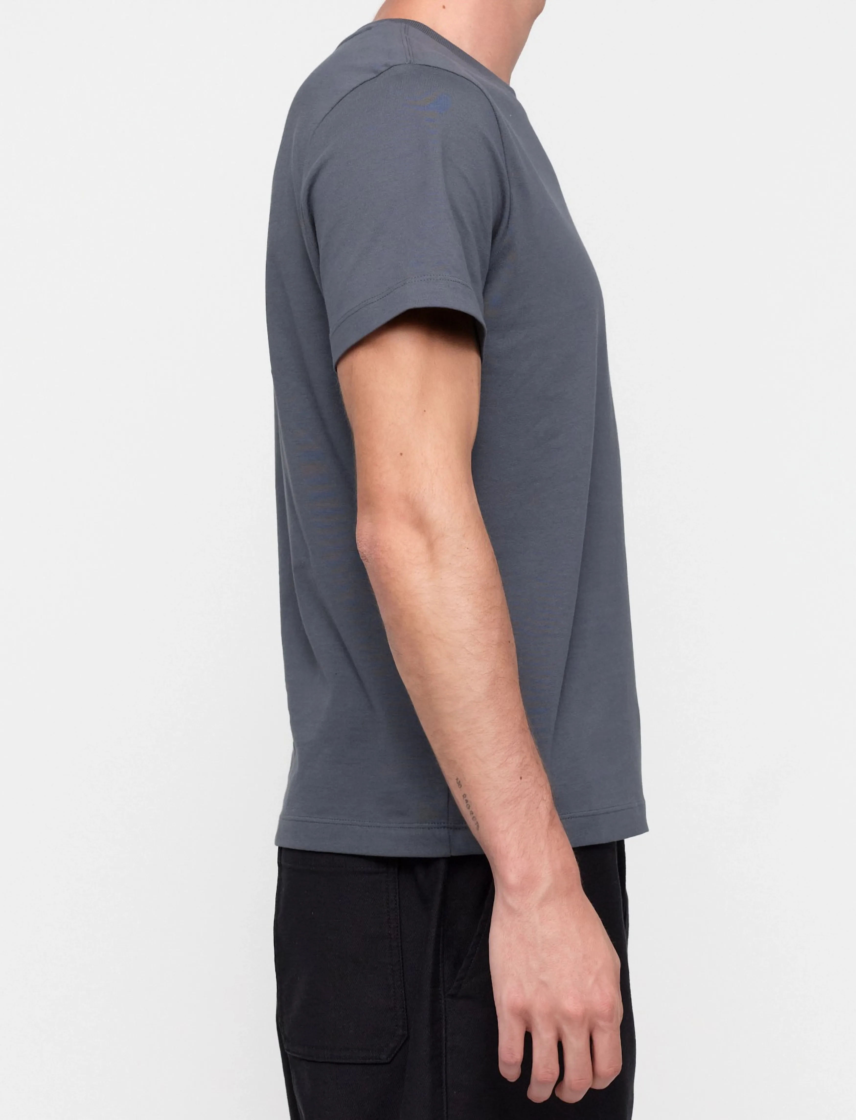 Organic Basics - True Heavy Regular Fit Tee - thunder - 4