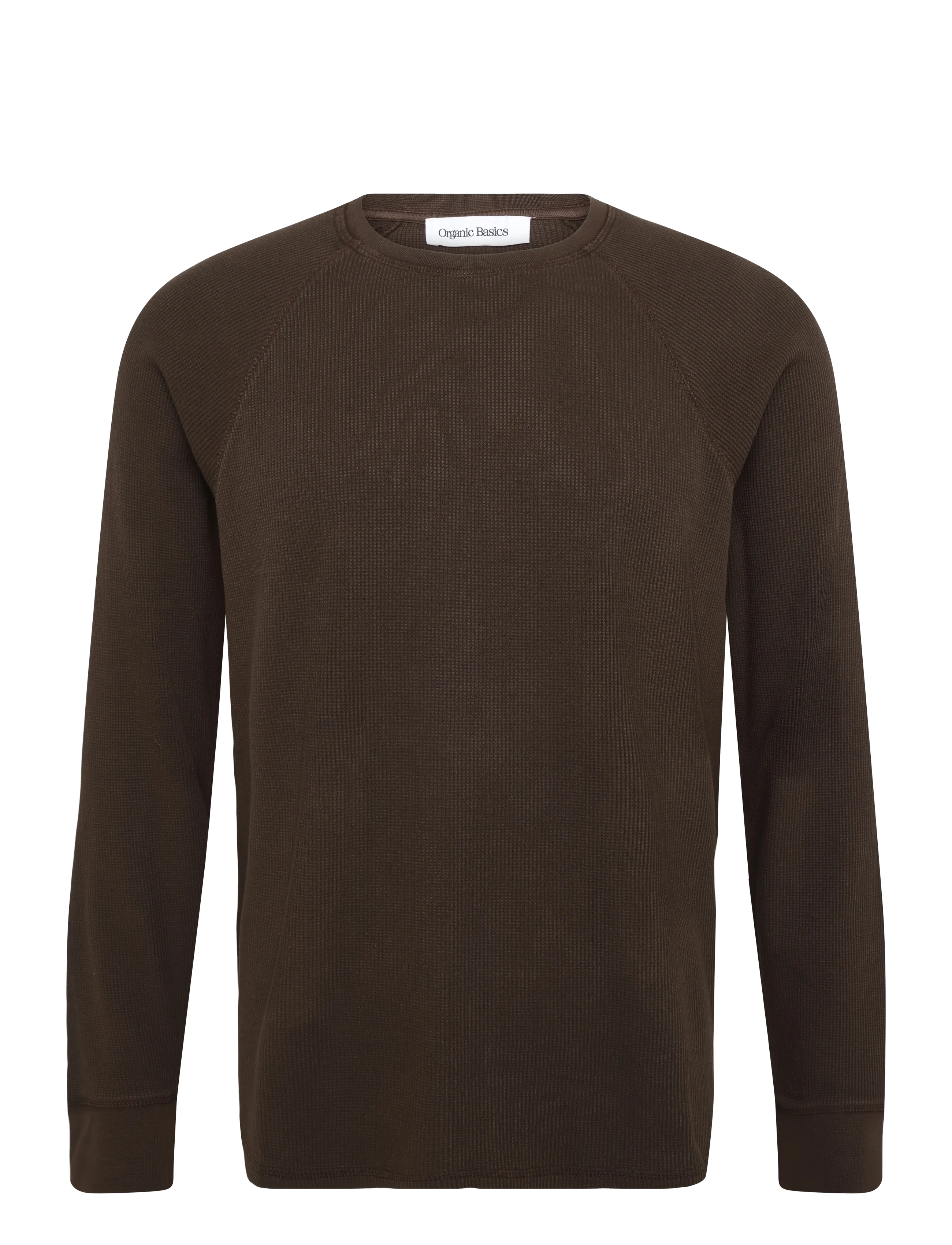 Organic Basics Waffle Raglan Long Sleeve - Pyjama tops - TRUFFLE / brown