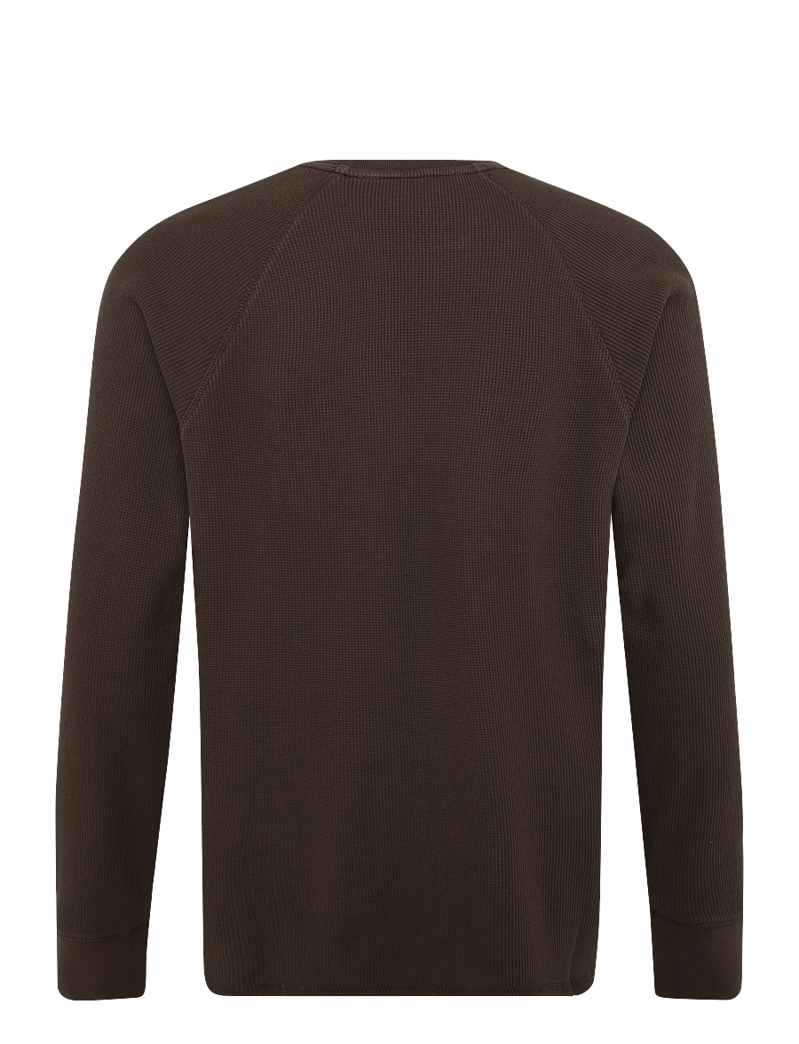 Organic Basics - Waffle Raglan Long Sleeve - pyjamasöverdelar - truffle - 1