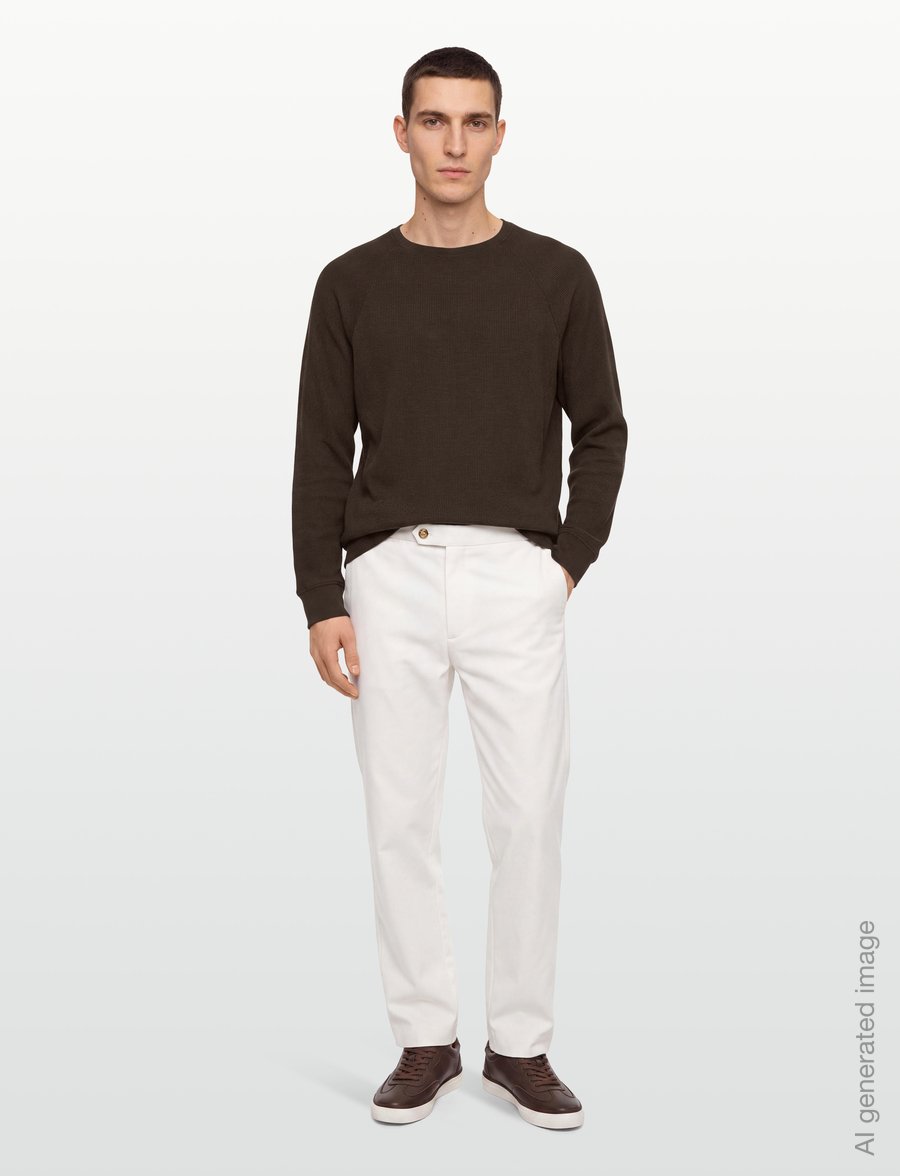Organic Basics - Waffle Raglan Long Sleeve - pyjamaoberteile - truffle - 0