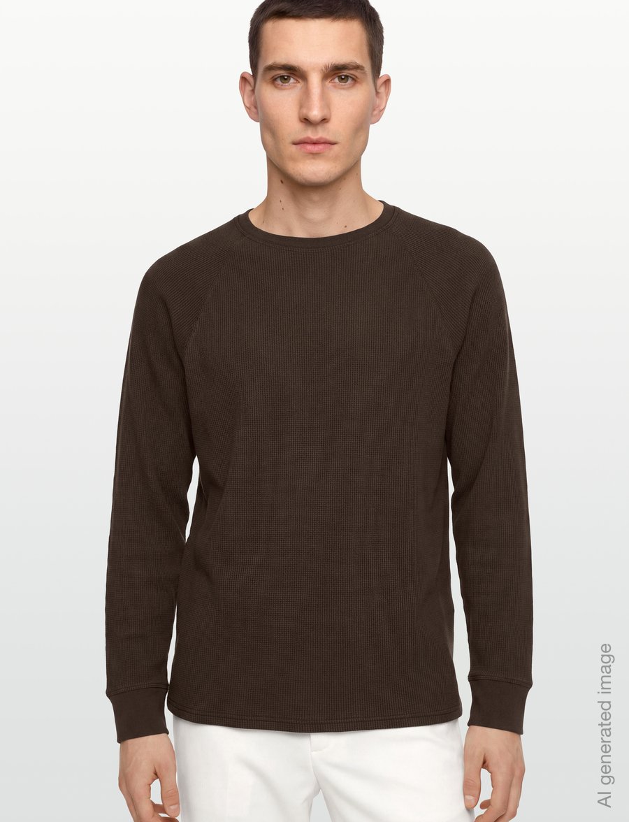 Organic Basics - Waffle Raglan Long Sleeve - pyjamaoberteile - truffle - 3