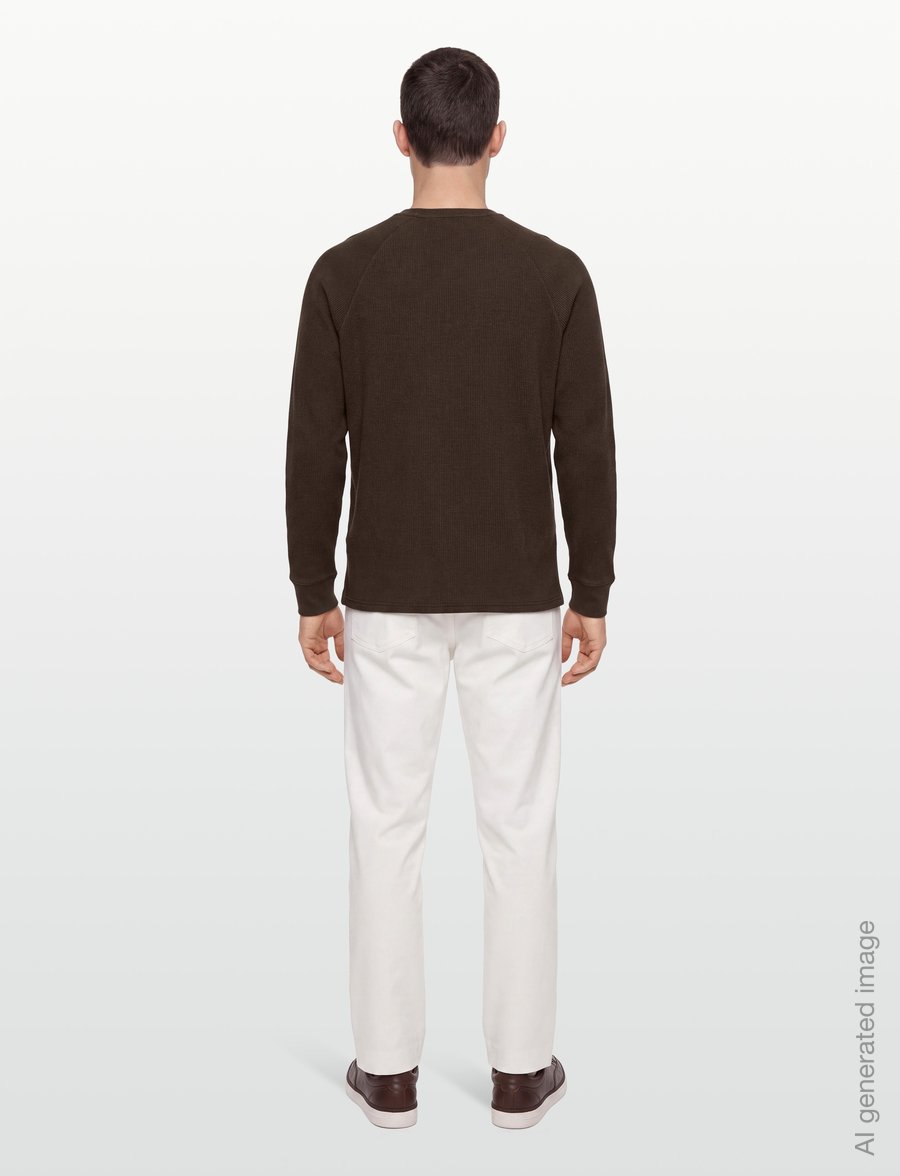 Organic Basics - Waffle Raglan Long Sleeve - pyjamaoberteile - truffle - 4