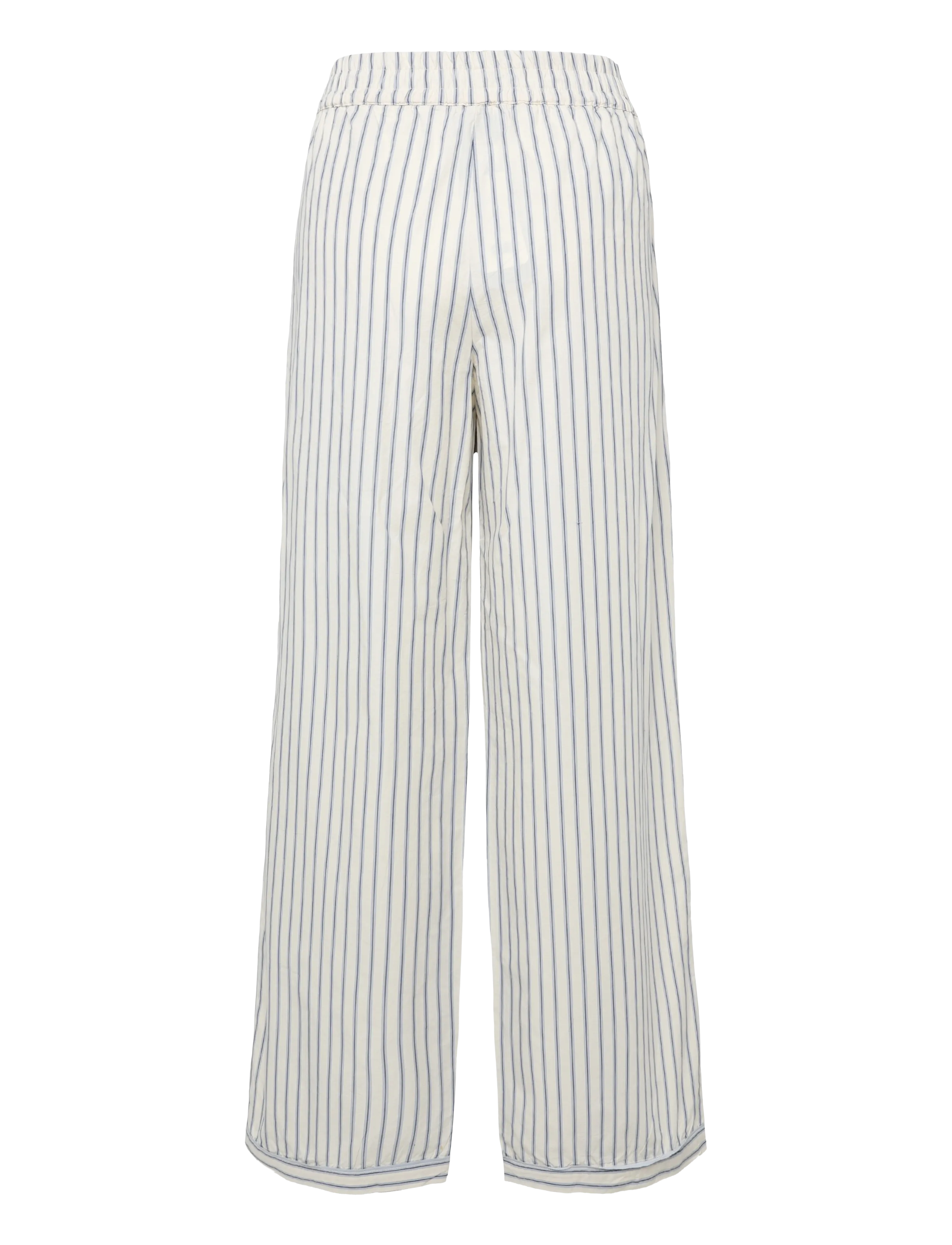 Organic Basics - Core Sleep Poplin Pants 2.0 - pyjamasbyxor - cloudy blue stripe - 2