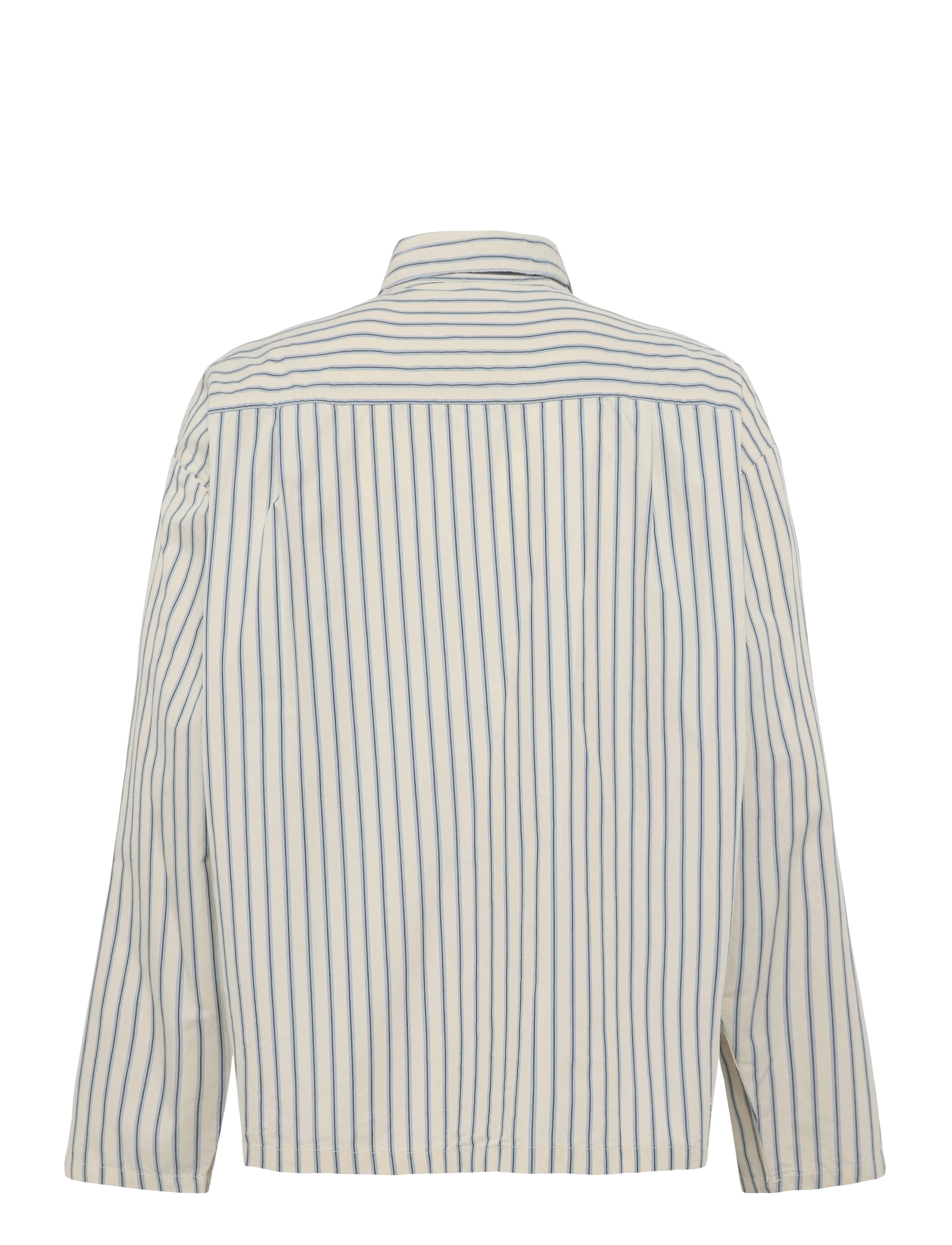 Organic Basics - Core Sleep Poplin Shirt 2.0 - pyjamaoberteile - cloudy blue stripe - 1