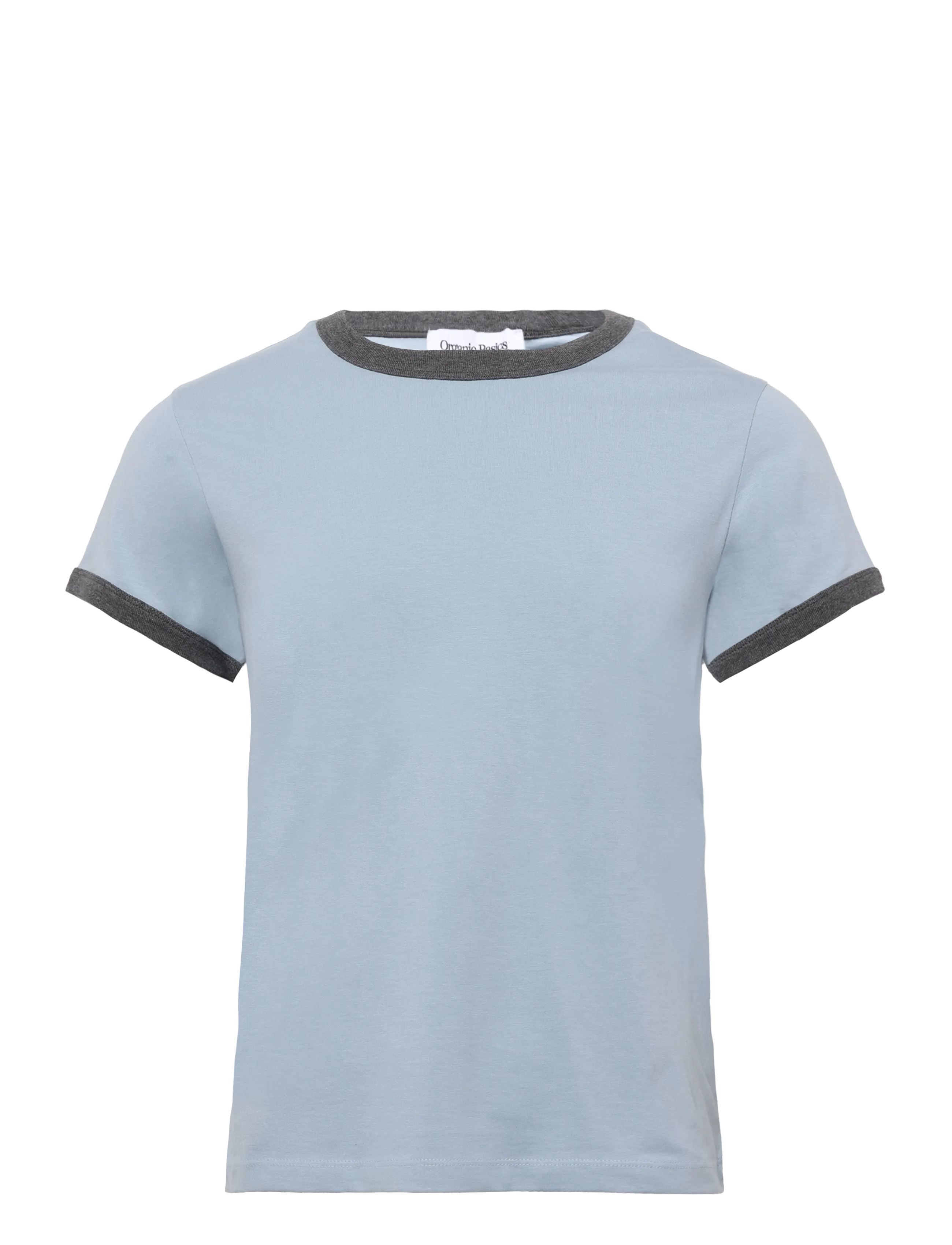 Organic Basics - True Heavy Ringer Tee - kurzärmelige t-shirts - cloudy blue - 1