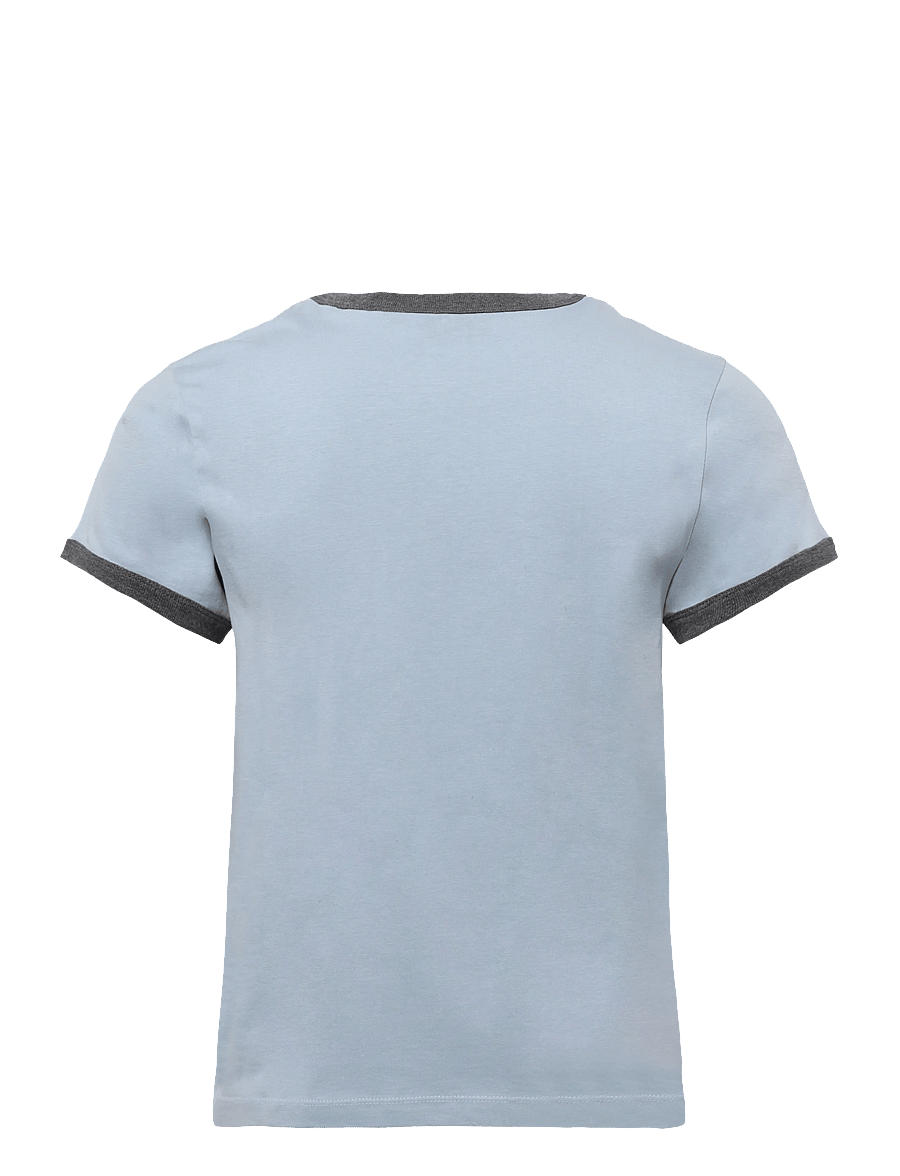 Organic Basics - True Heavy Ringer Tee - kurzärmelige t-shirts - cloudy blue - 2