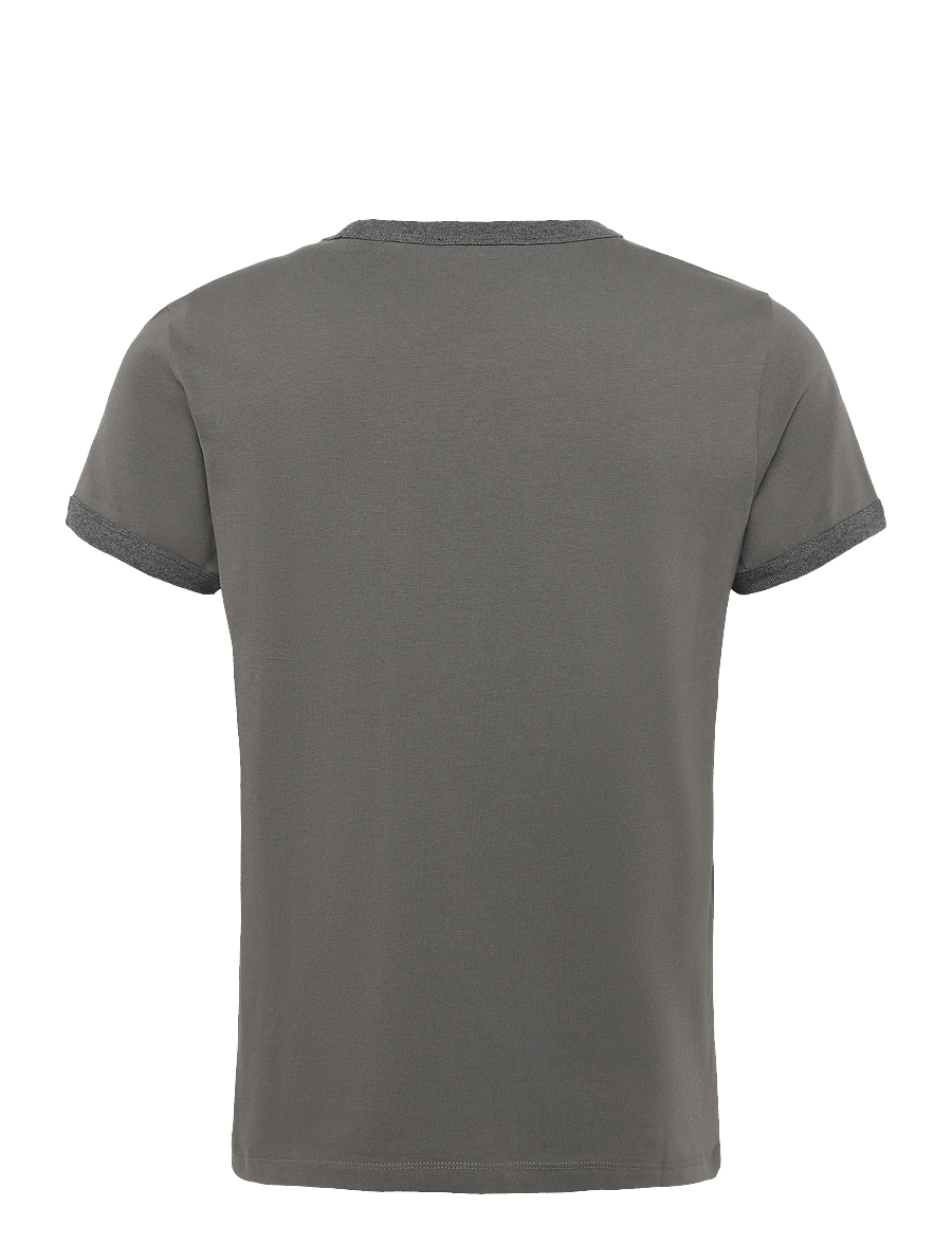 Organic Basics - True Heavy Ringer Tee - kortärmade t-shirts - pavement - 2