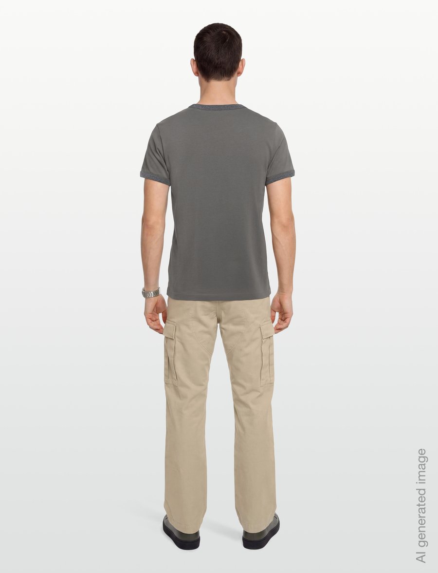 Organic Basics - True Heavy Ringer Tee - kortärmade t-shirts - pavement - 4
