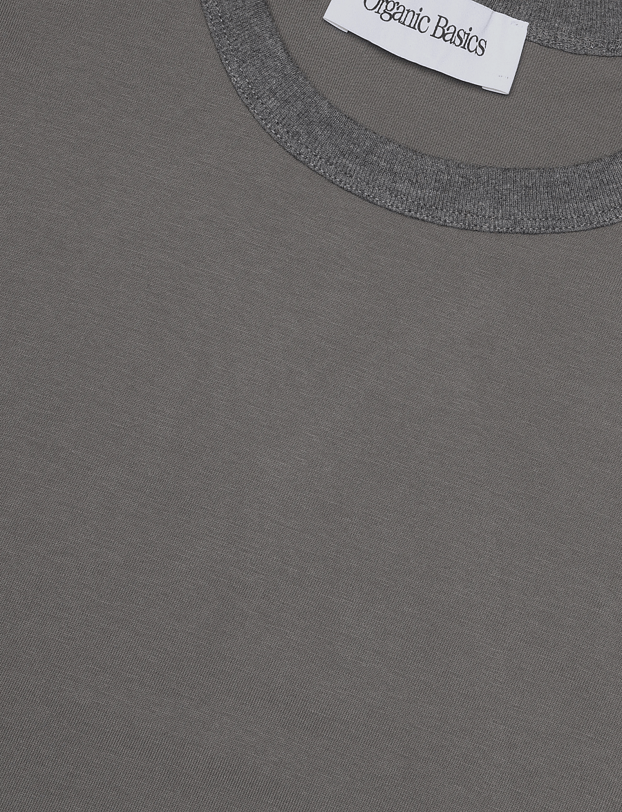 Organic Basics - True Heavy Ringer Tee - kortärmade t-shirts - pavement - 5