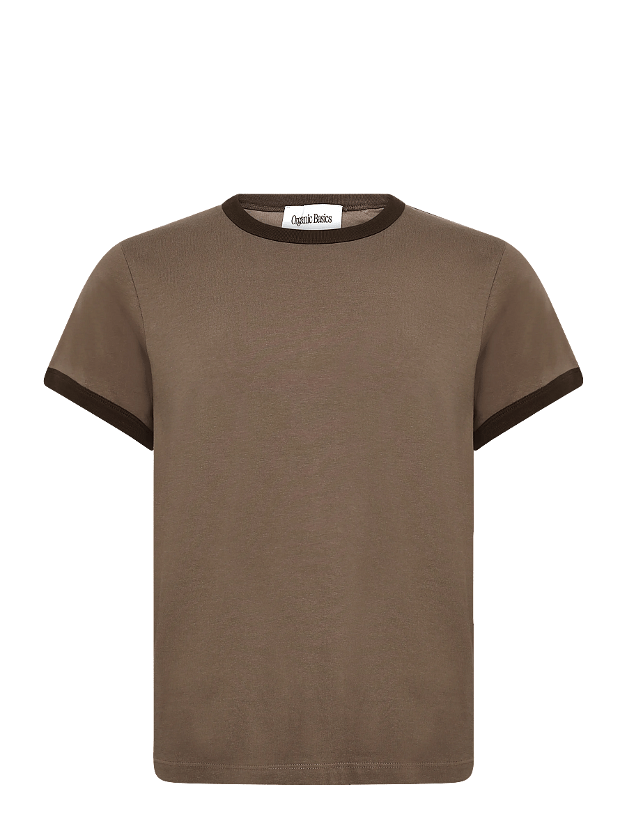 Organic Basics - True Heavy Ringer Tee - kortärmade t-shirts - shadow - 1