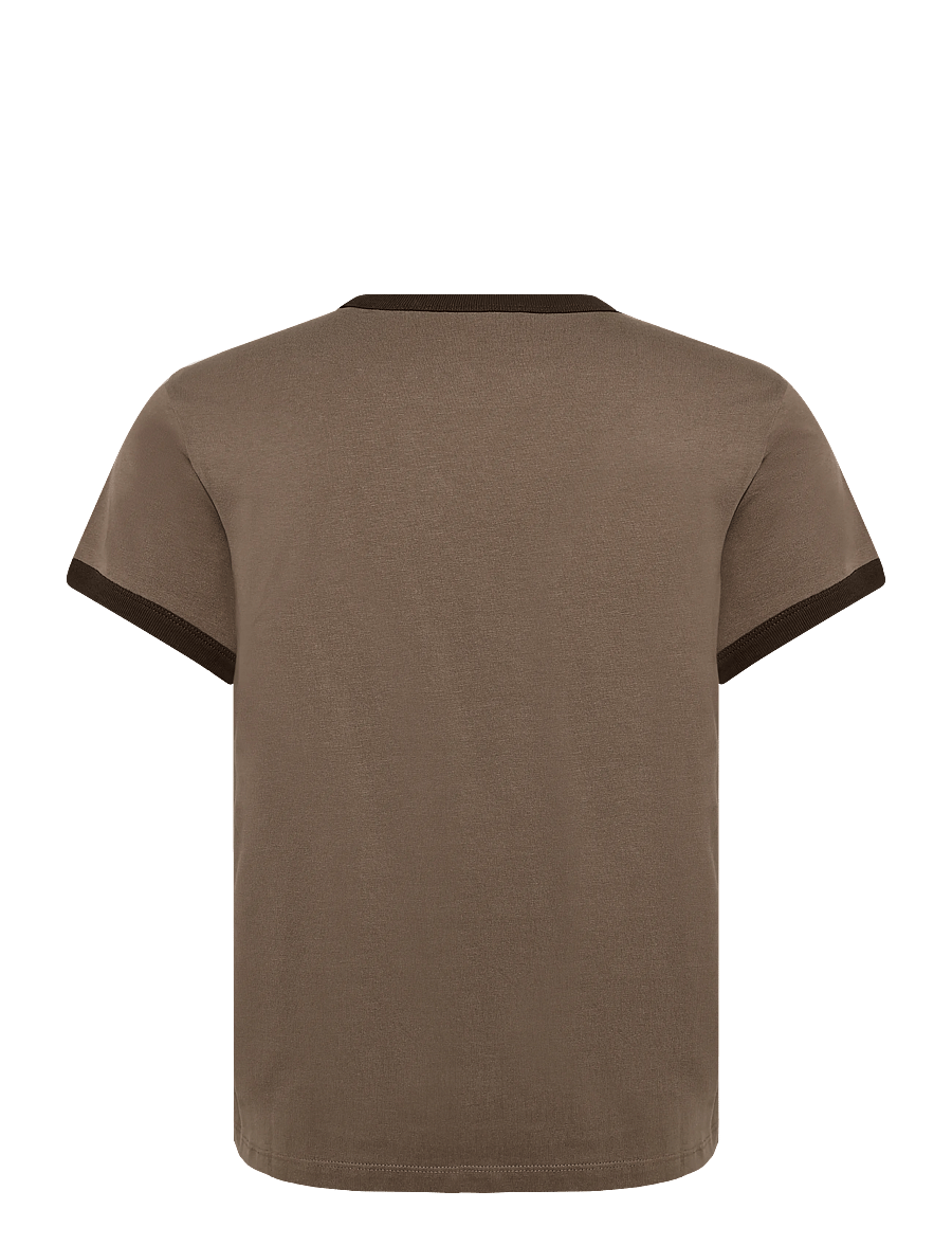 Organic Basics - True Heavy Ringer Tee - kortärmade t-shirts - shadow - 2